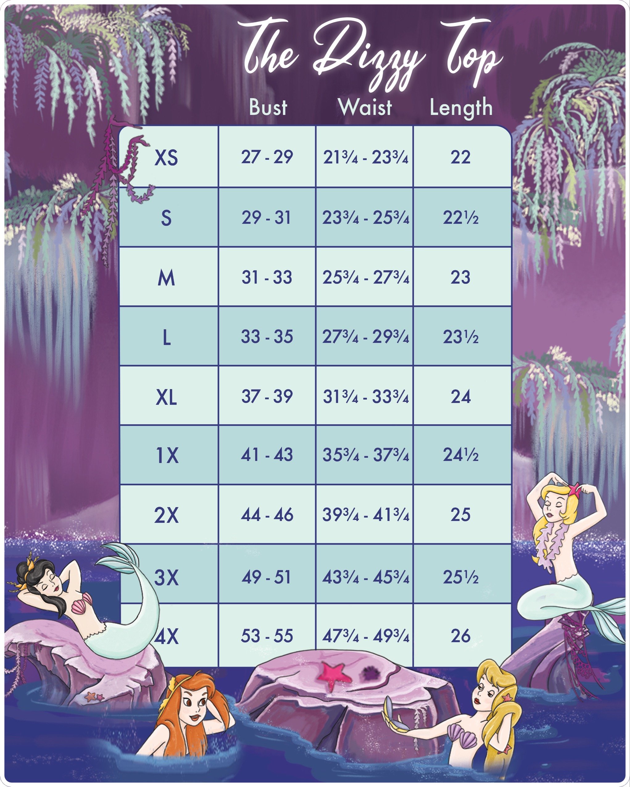 Disney Stitch Shoppe Peter Pan Mermaid Embroidered  Dizzy  Fashion Top