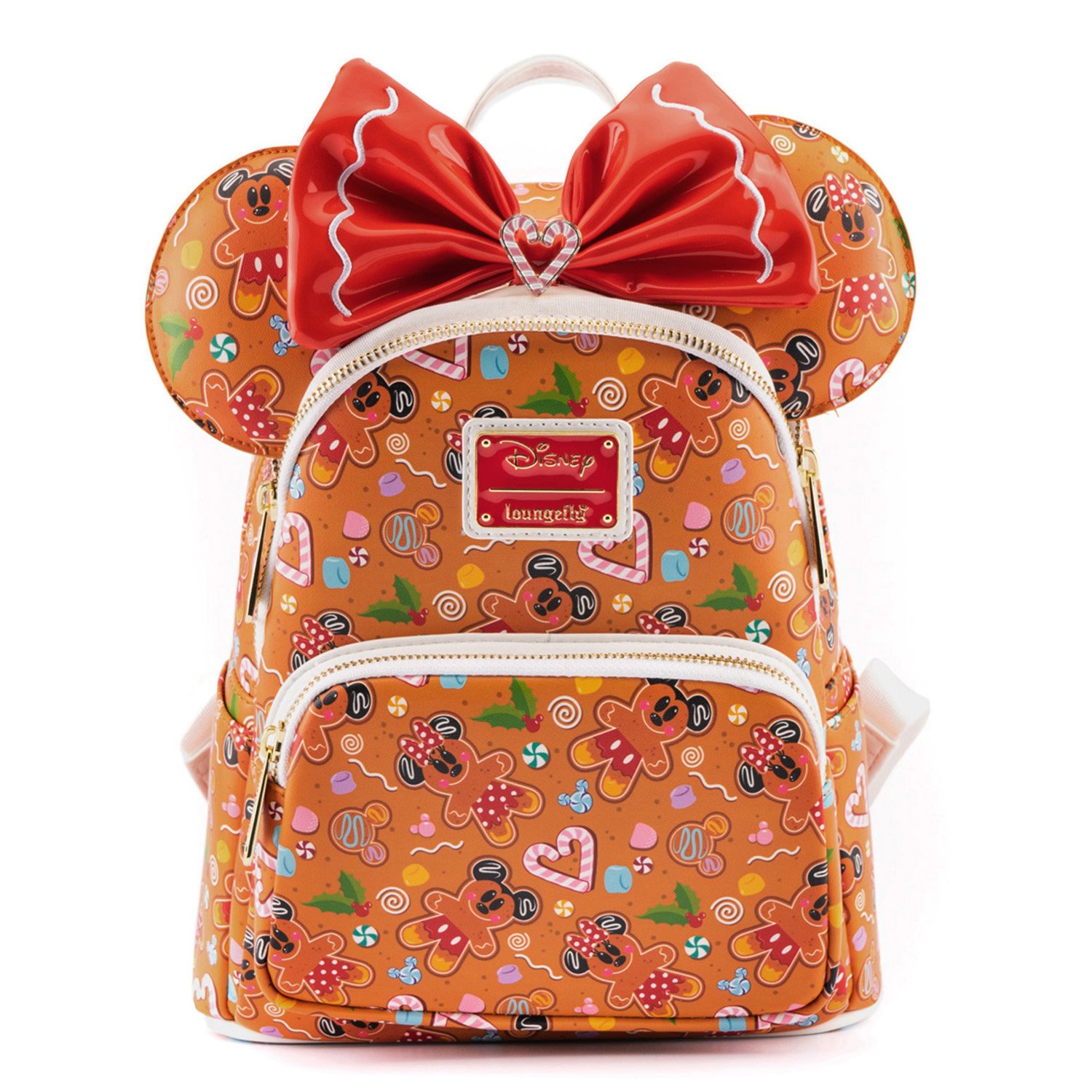Disney Gingerbread Mickey and Minnie Mouse Mini Backpack with Ears Headband