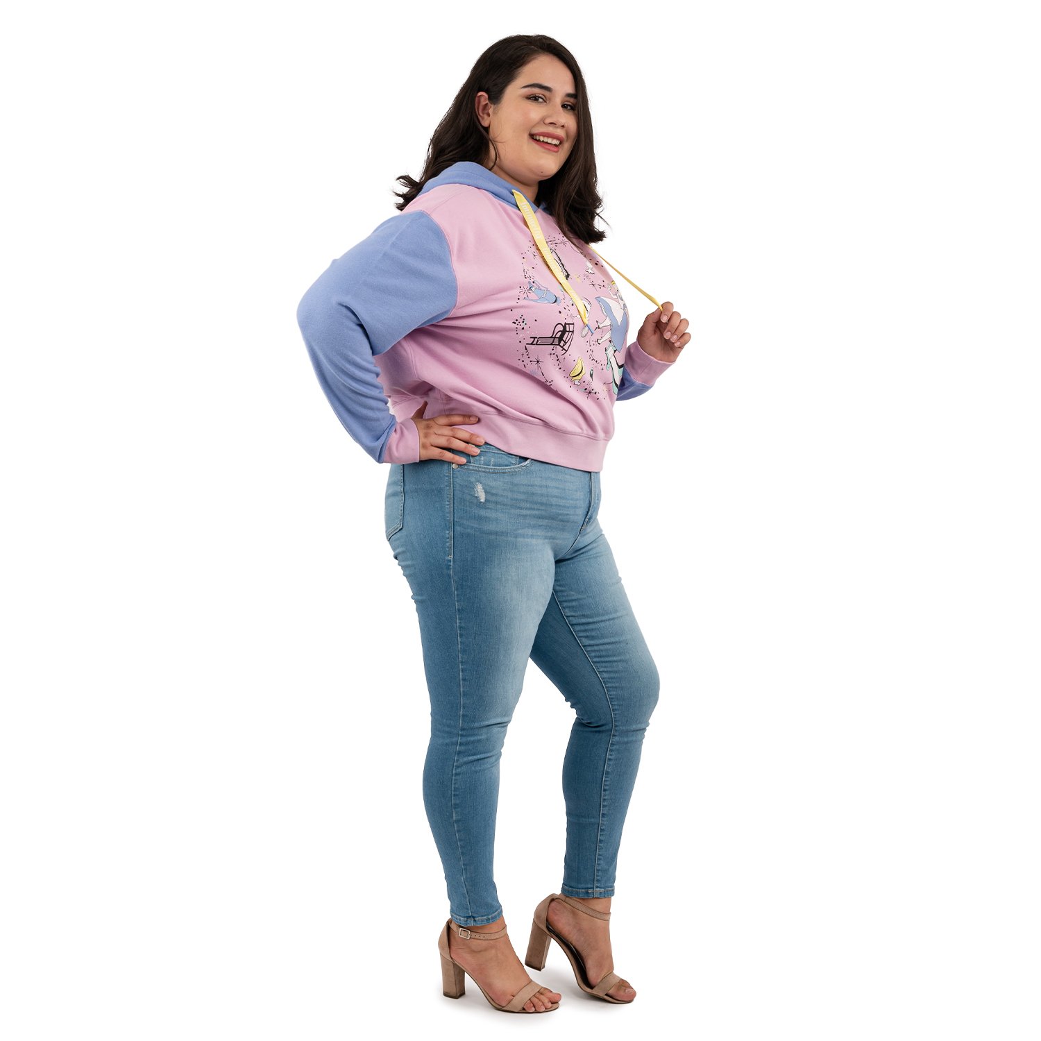 Loungefly Disney Alice in Wonderland Rabbit Hole Crop Hoodie