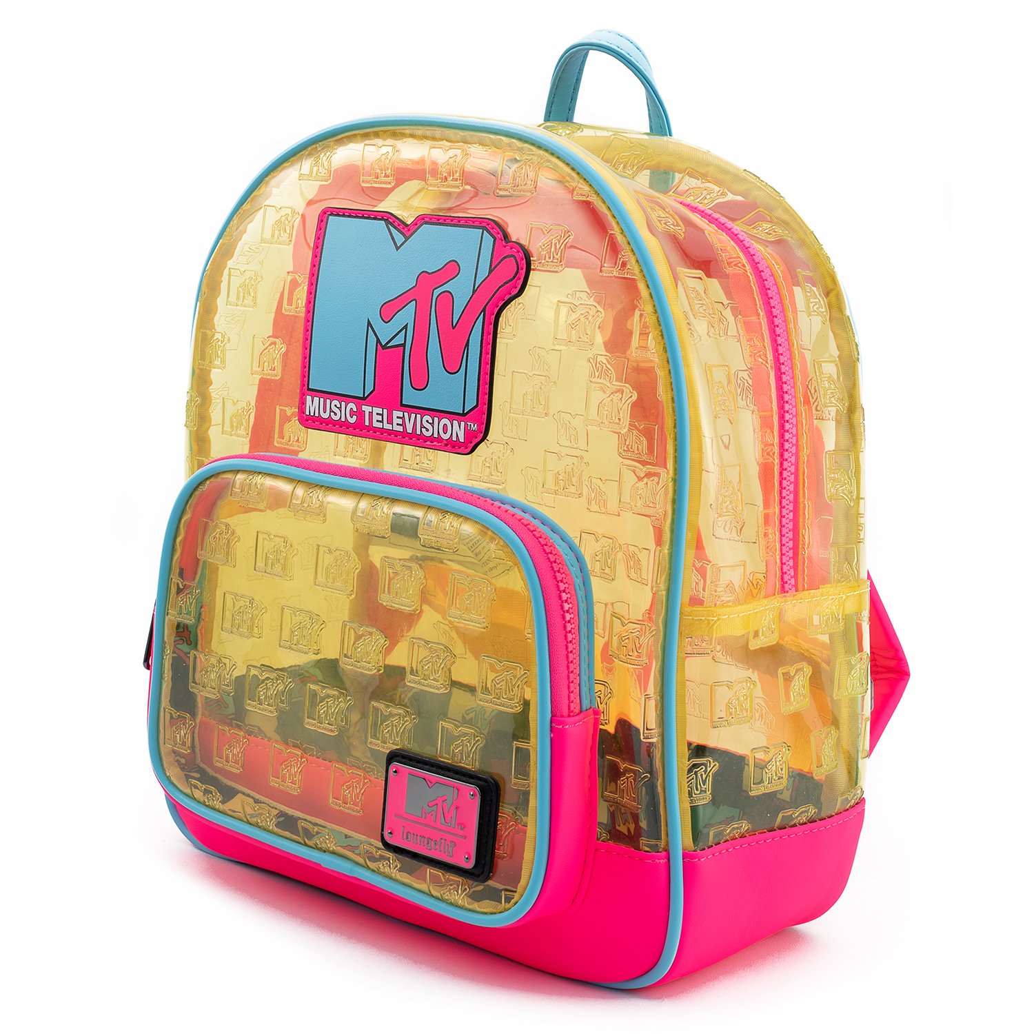 MTV Clear Debossed Logo Mini Backpack