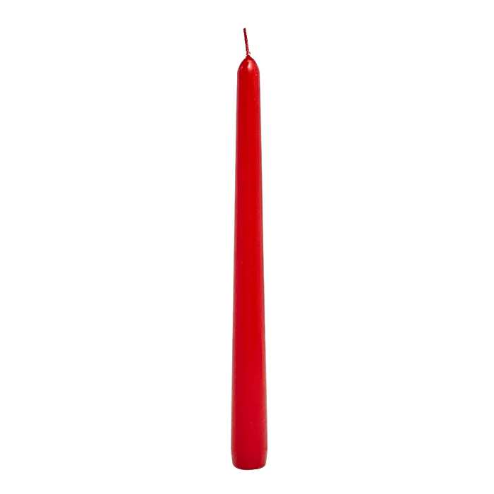 Red Unscented Taper Candle