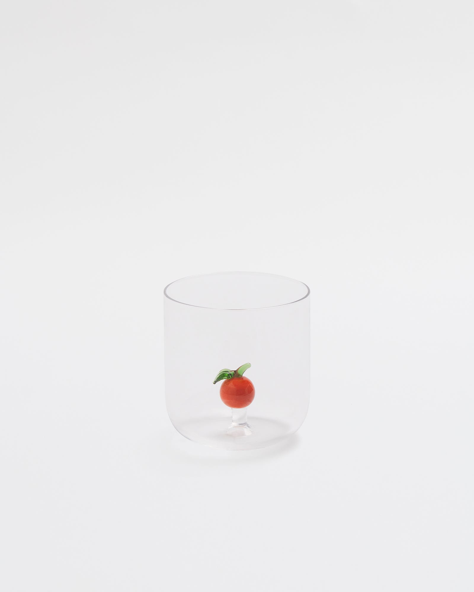 Orange Handblown Glass Tumbler