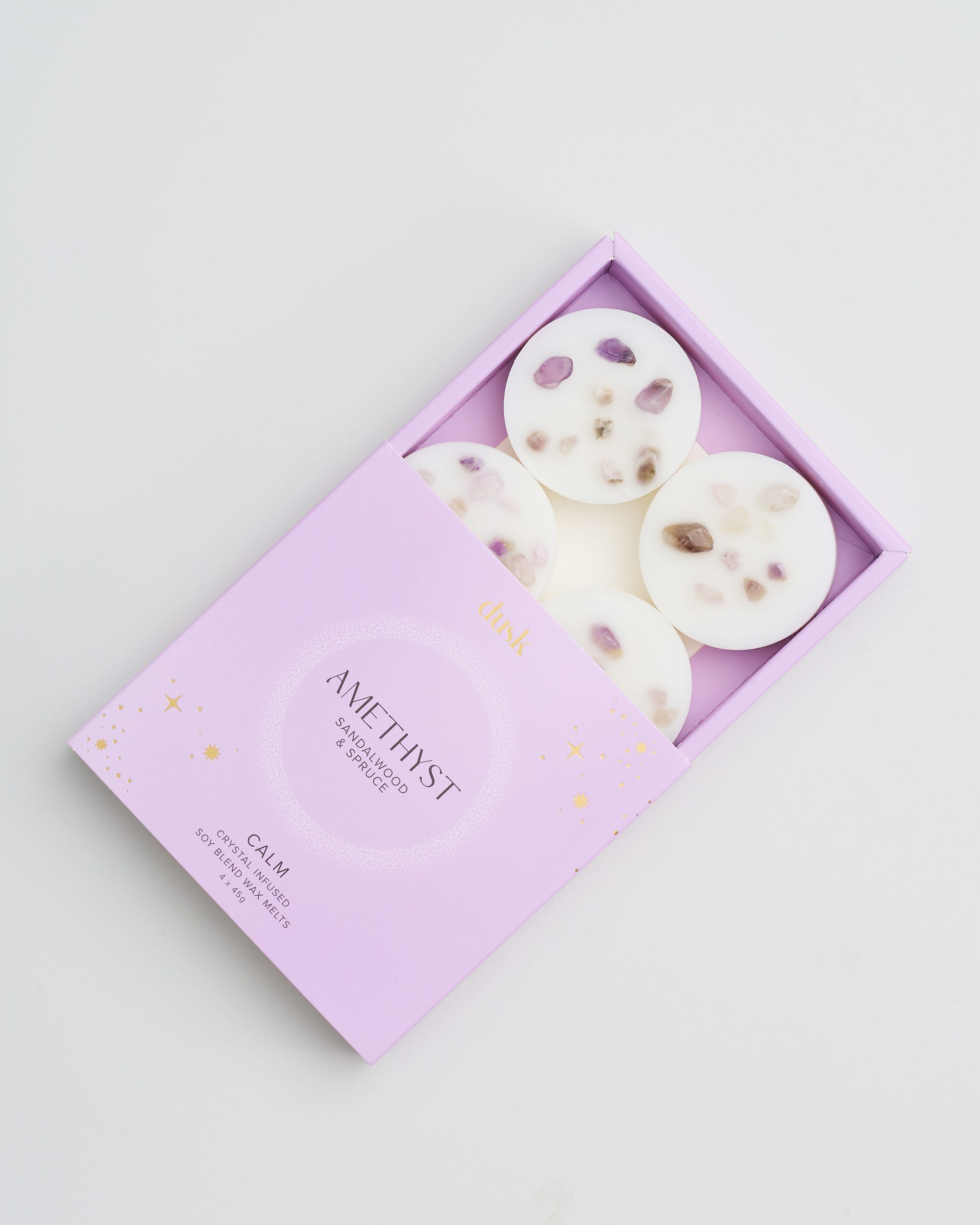 Amethyst Crystal Infused Soy Blend Scented Wax Melts 4 X 45G