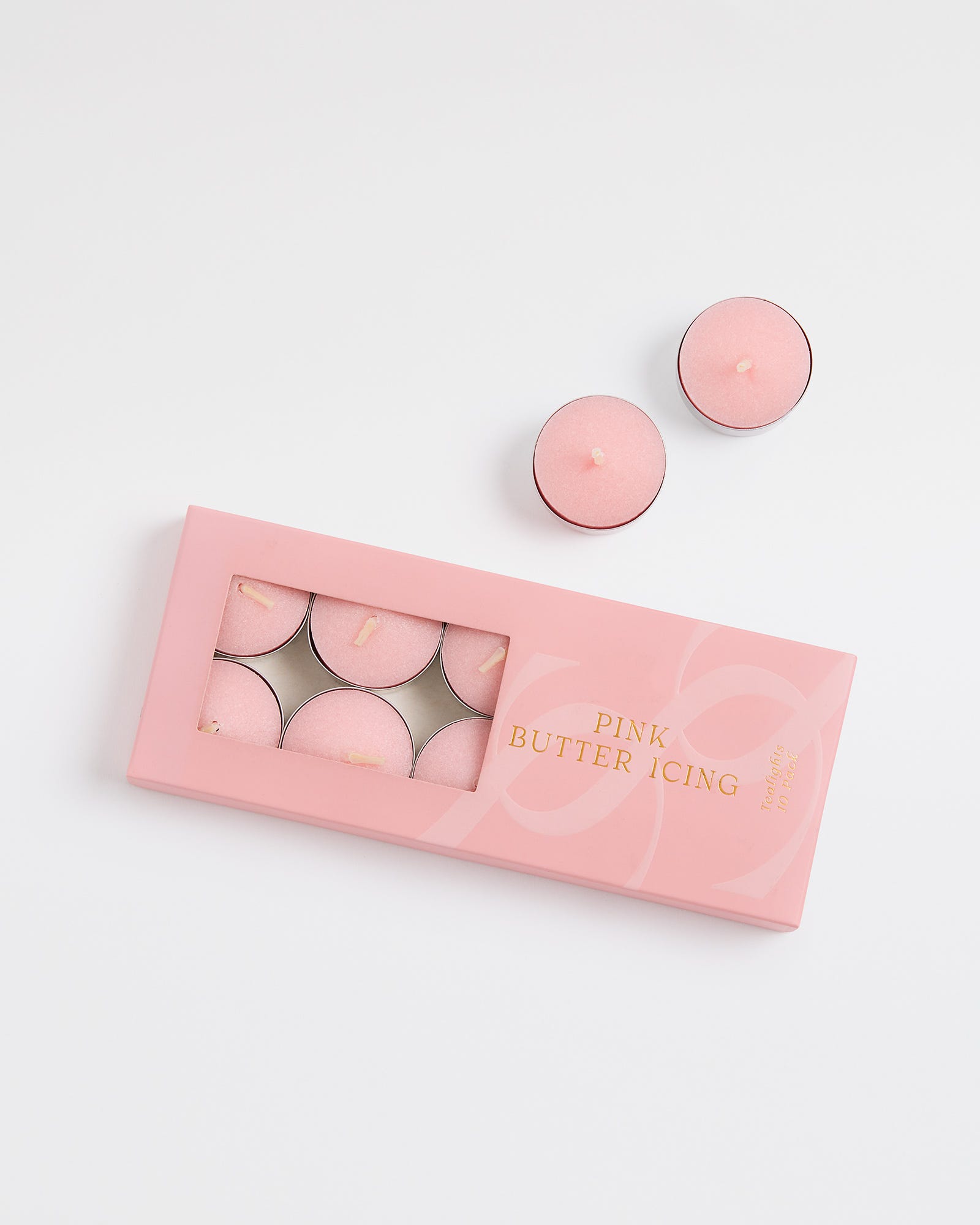 Pink Butter Icing Scented Tealight Candles (10 Pack)