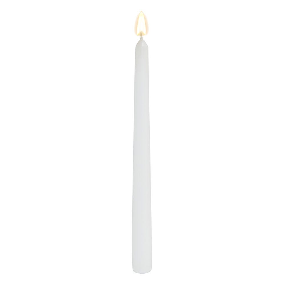 White Unscented Taper Candle