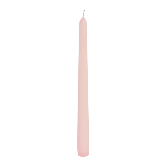 Light Pink Unscented Taper Candle