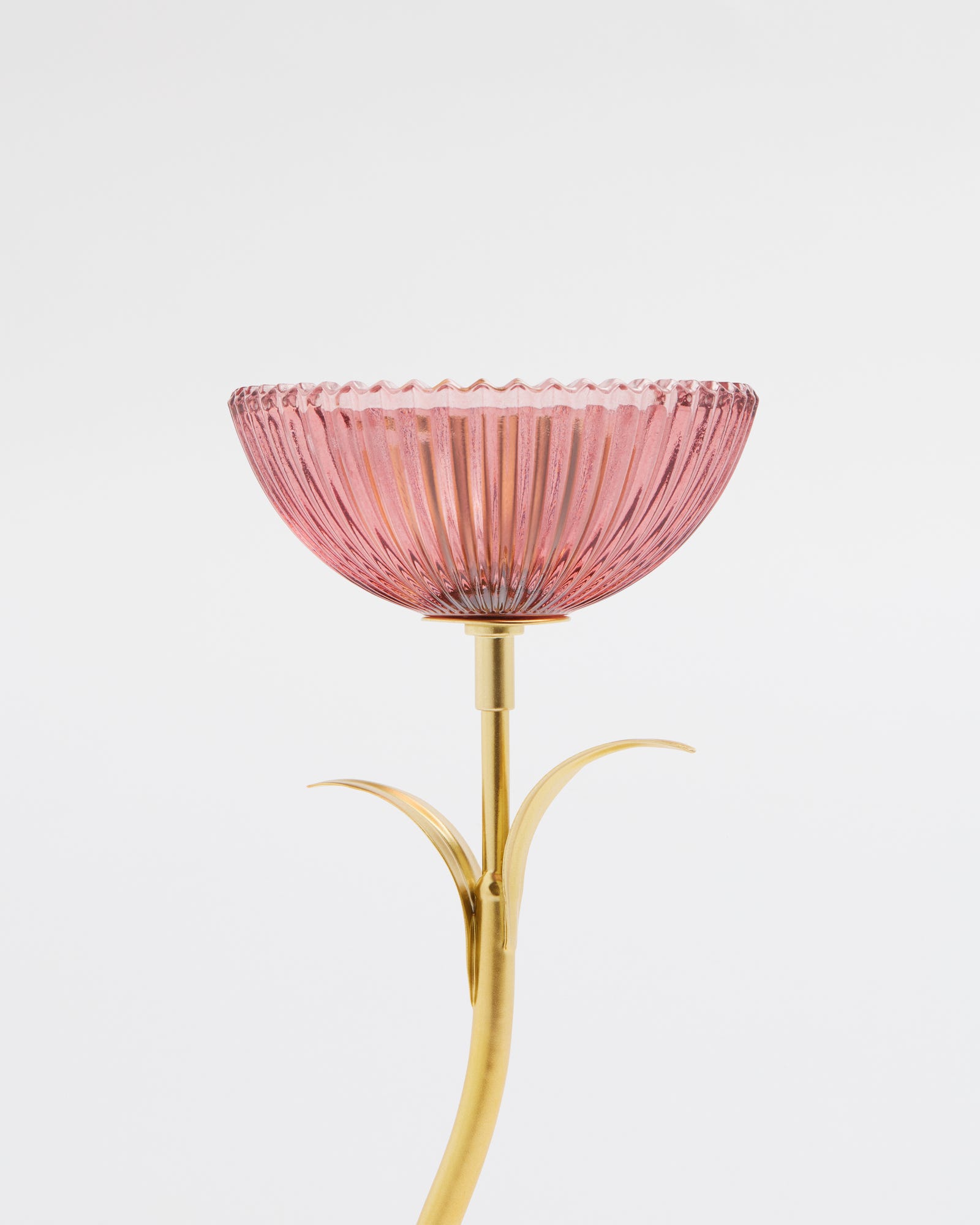 Rosette Bloom Taper Candle Holder Tall