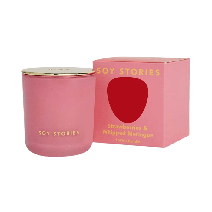 Strawberries & Whipped Meringue 1 Wick Soy Scented Candle