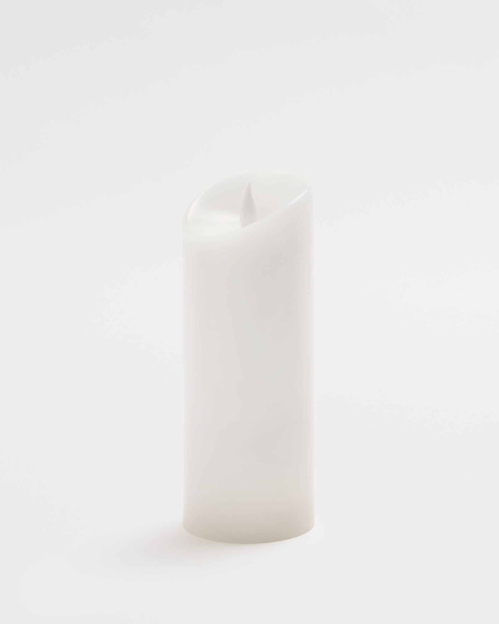 Premium Flickering Flameless Pillar Candle White X-Large