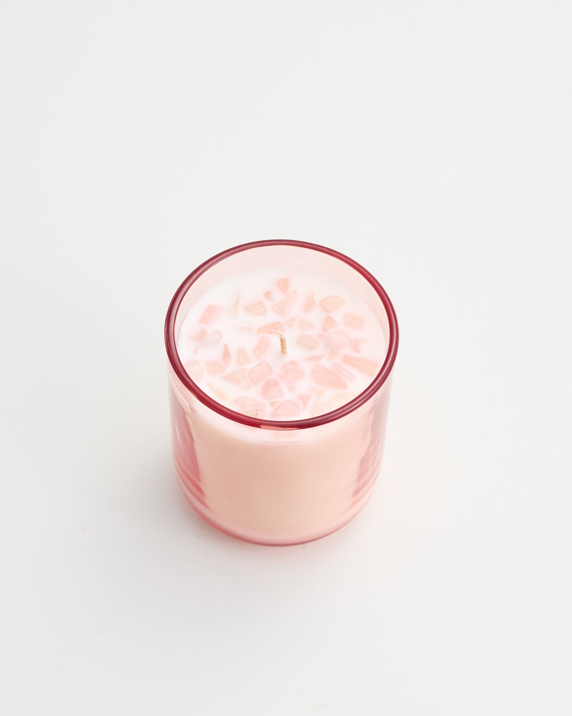 Rose Quartz Crystal Infused Soy Blend Scented Candle 220g