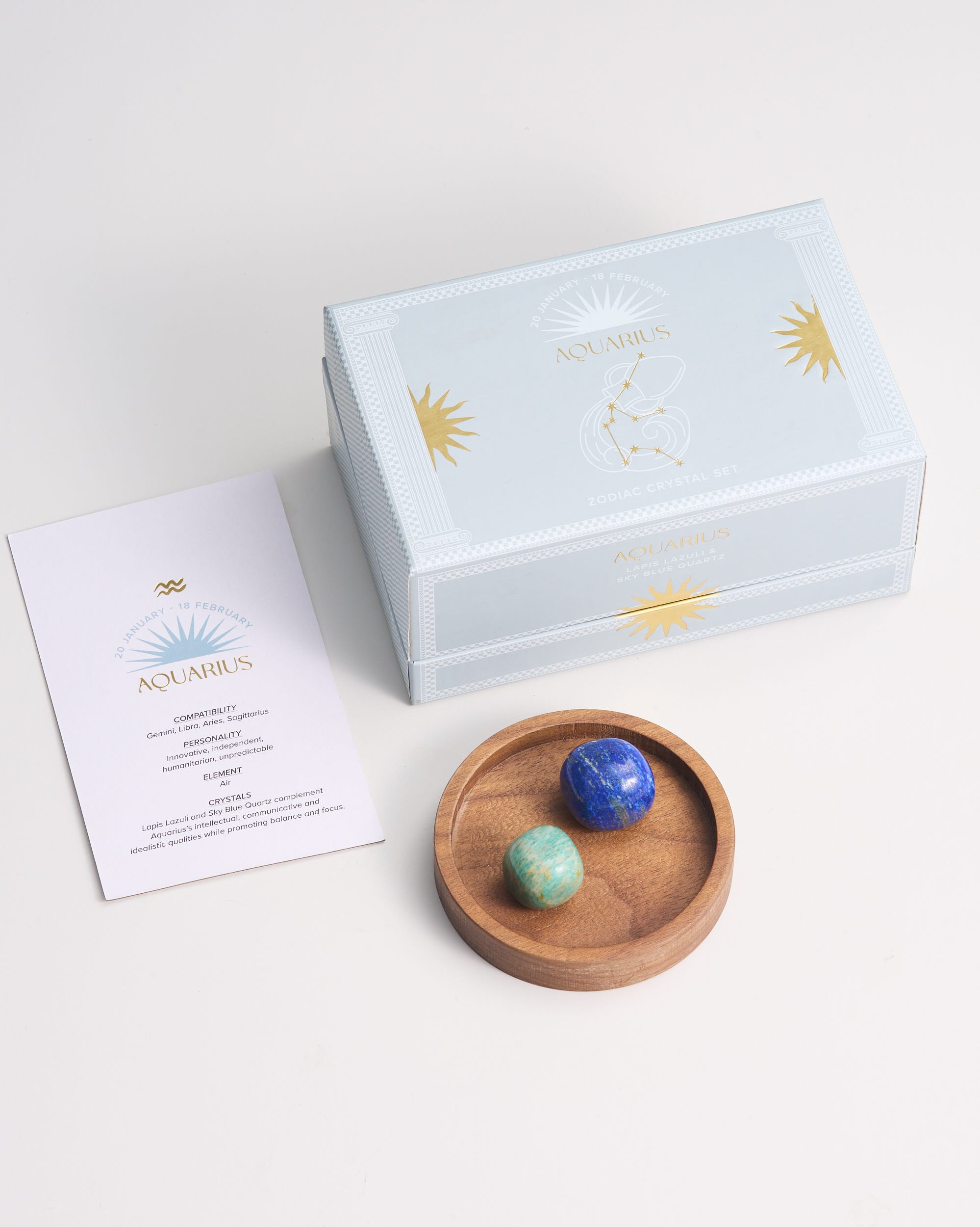 Aquarius Zodiac Crystal Set