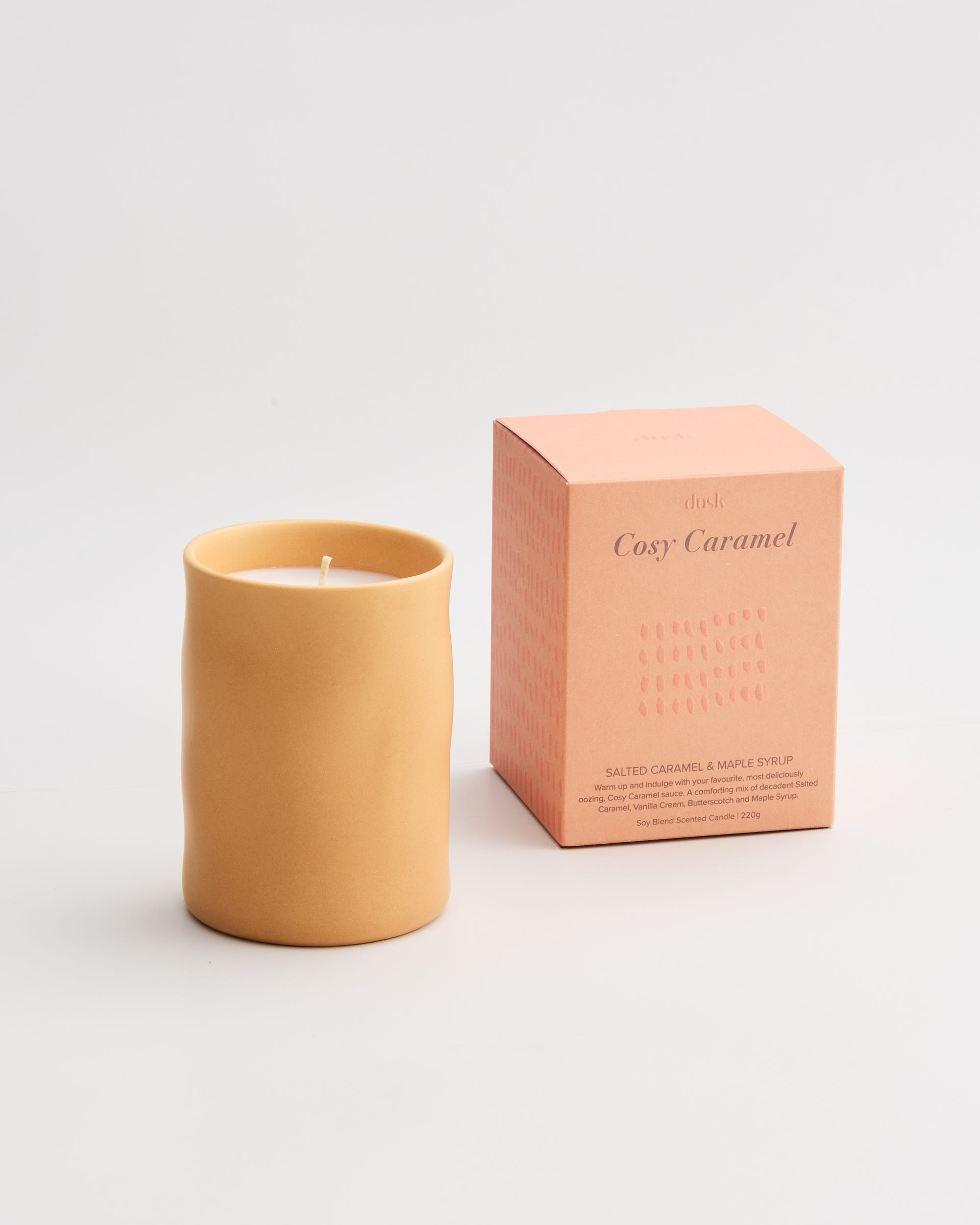 Cosy Caramel Soy Blend Scented Candle 220g