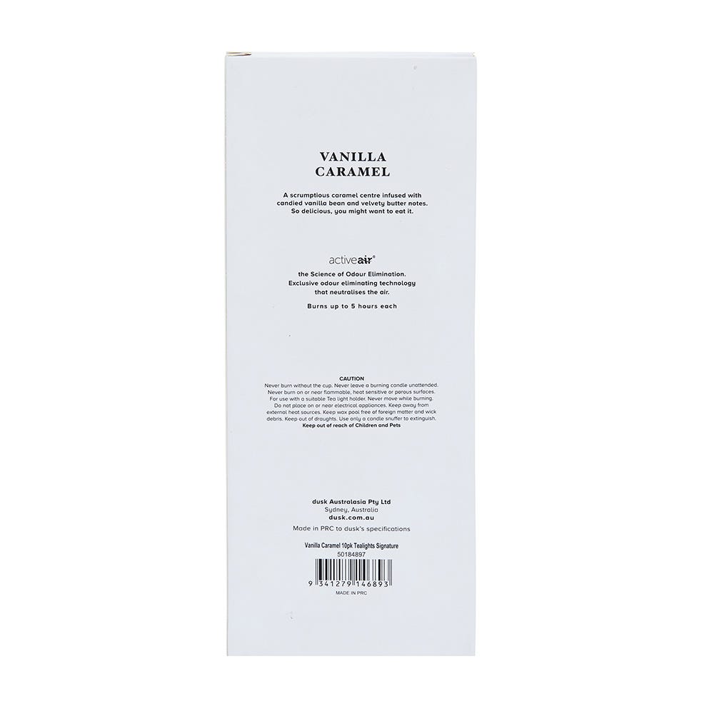 Vanilla Caramel Scented Tealight Candles (10 Pack)