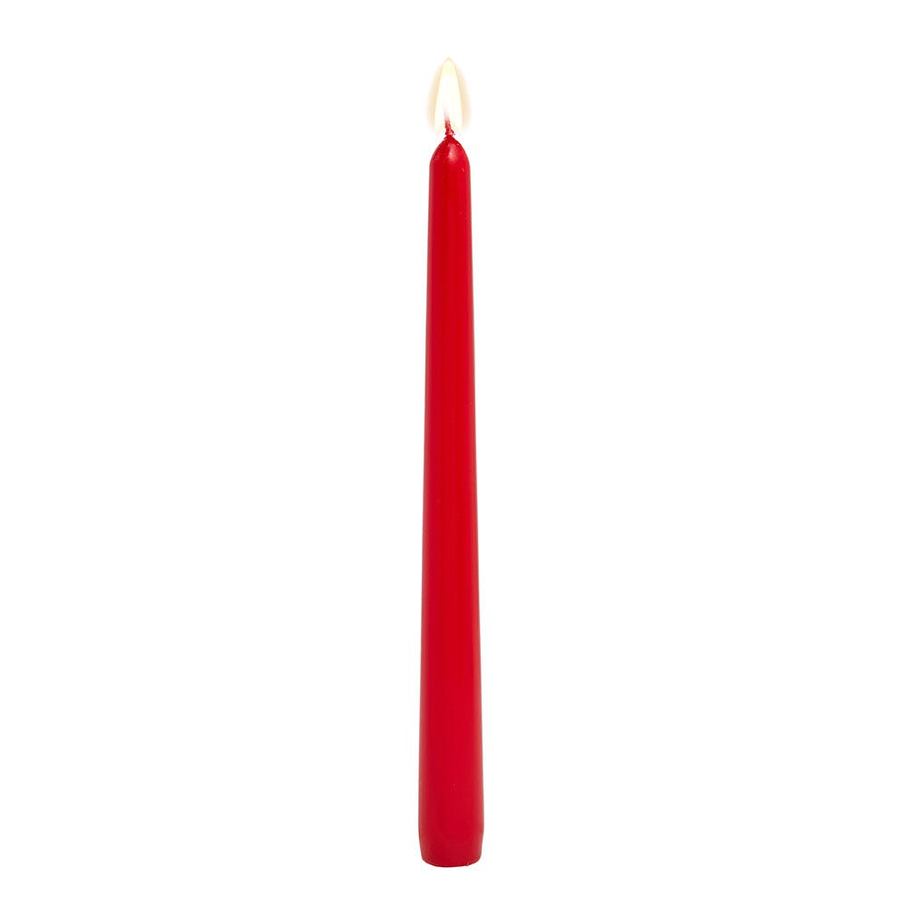 Red Unscented Taper Candle