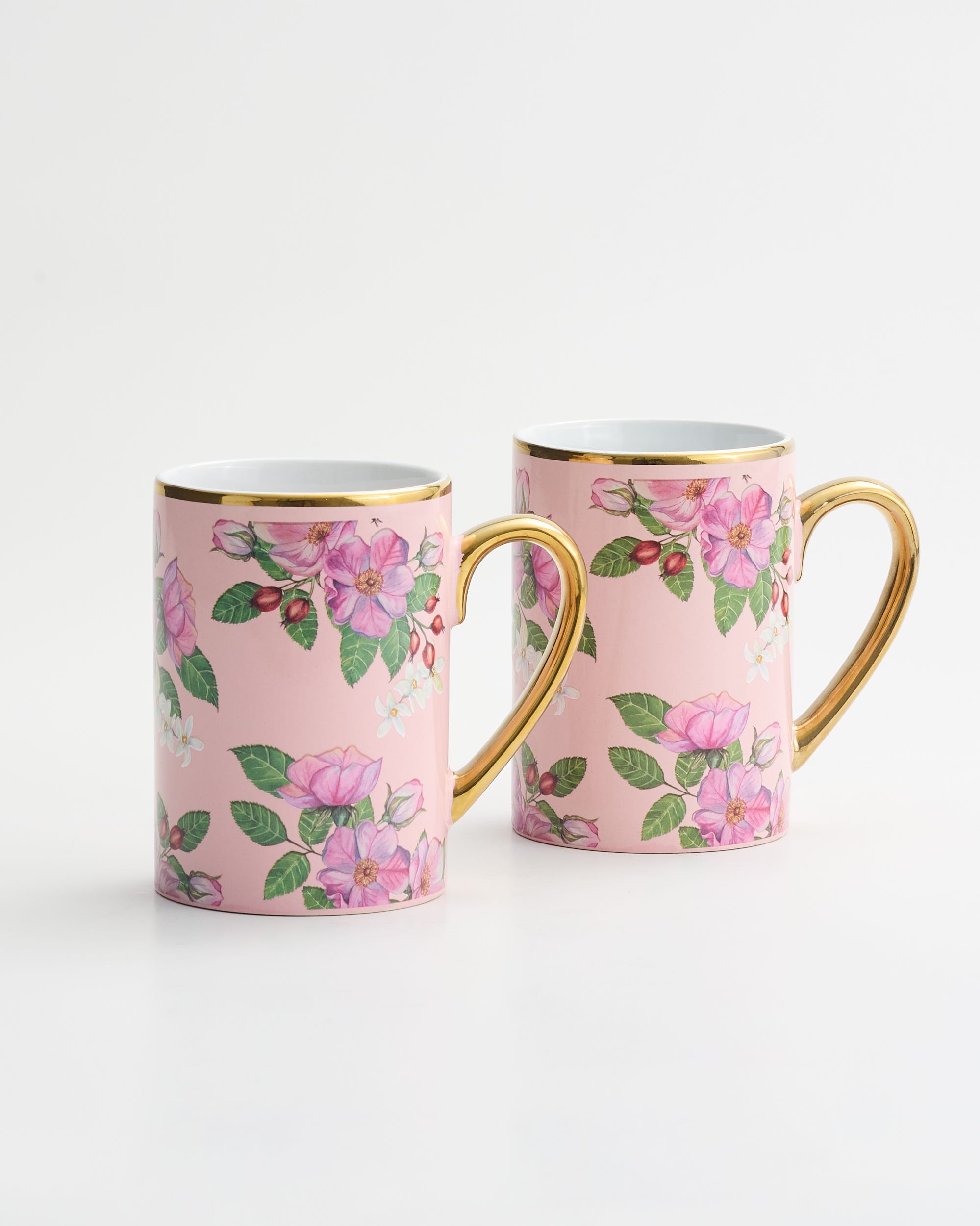 Fruits & Flowers Ceramic Mug 2PK