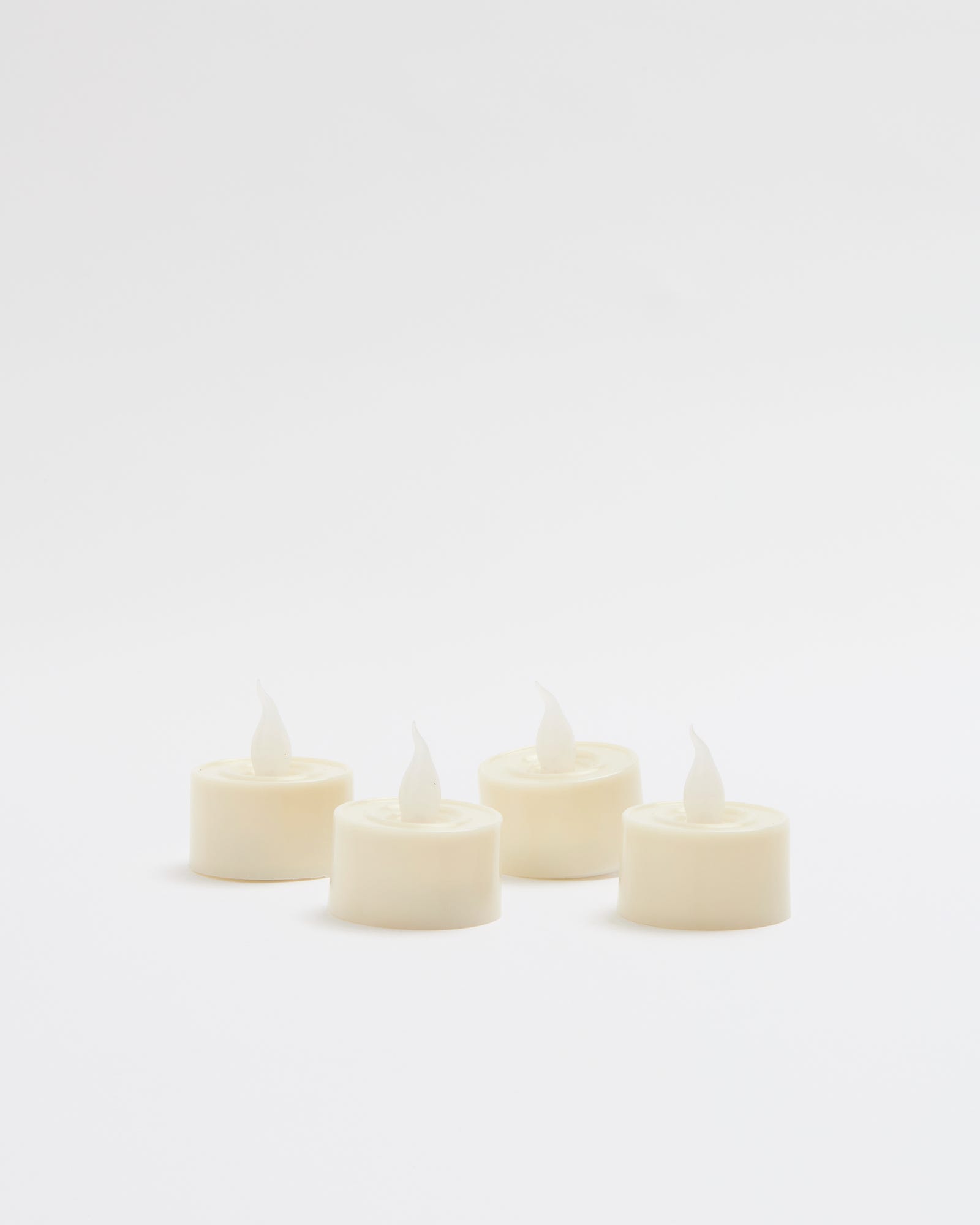 Premium Flickering Flameless Tealight Candle Ivory 4pk