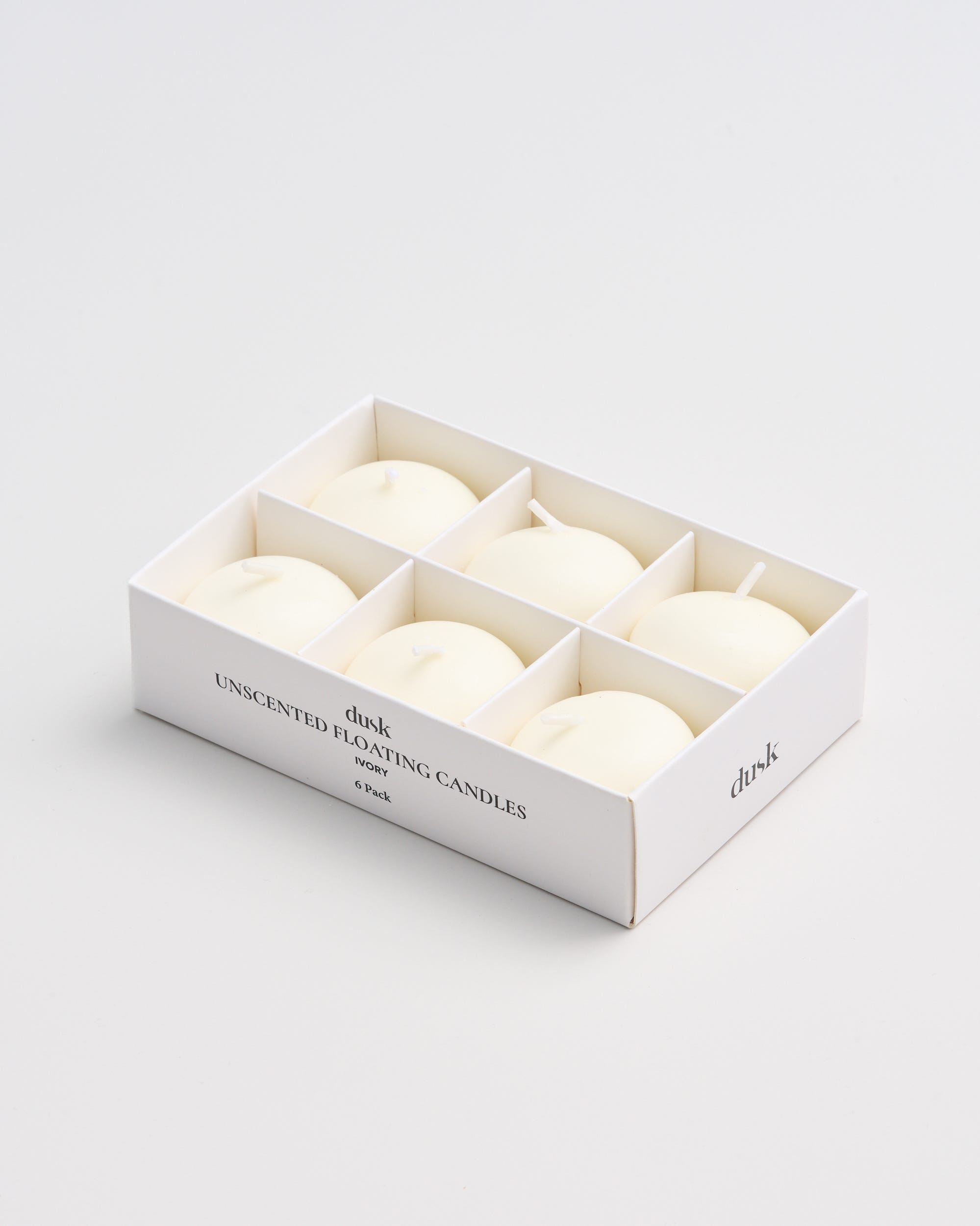 Unscented Floating Candles Ivory 6 Pack