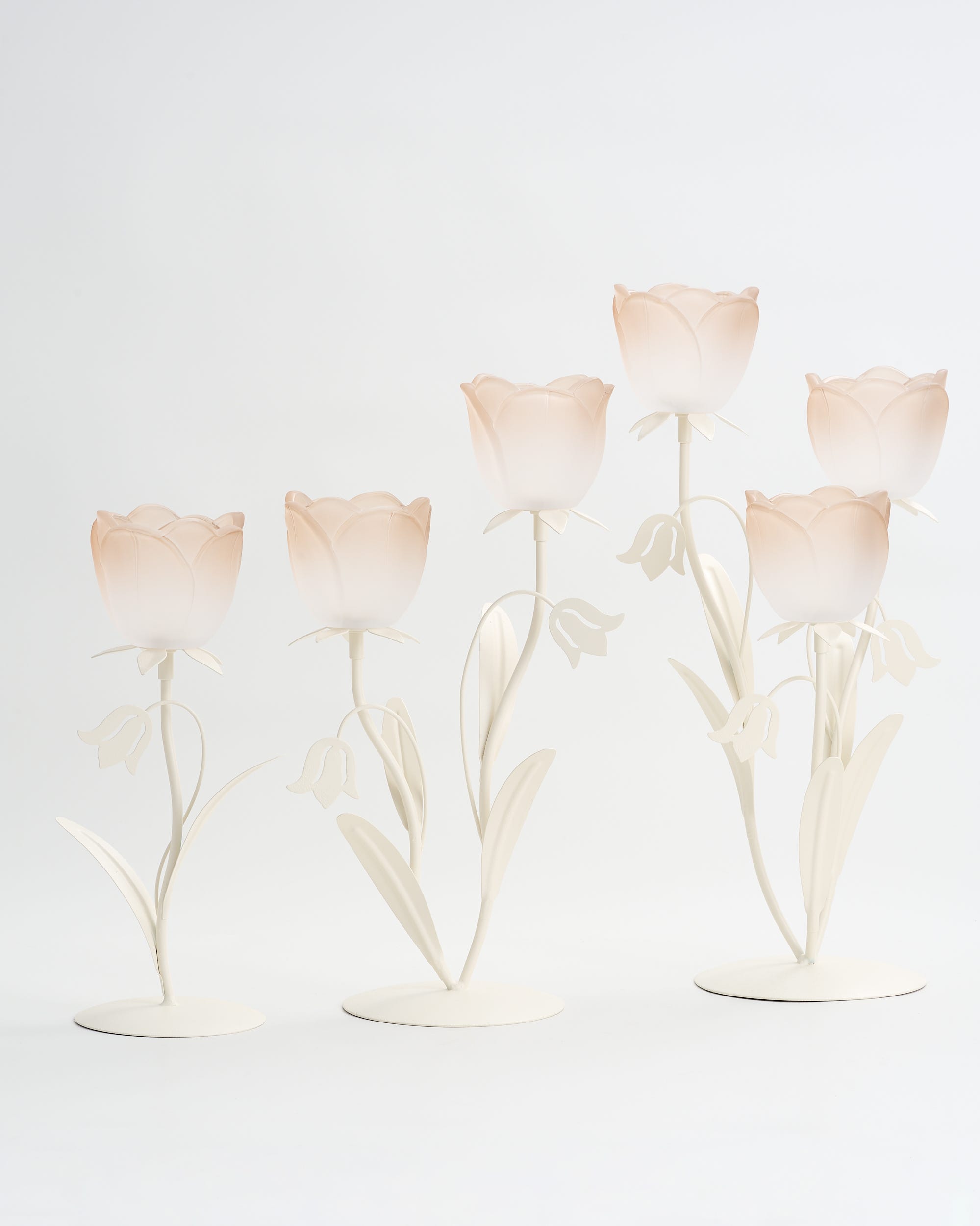 Tulip Glory Tealight Holder 1 Cup Taupe
