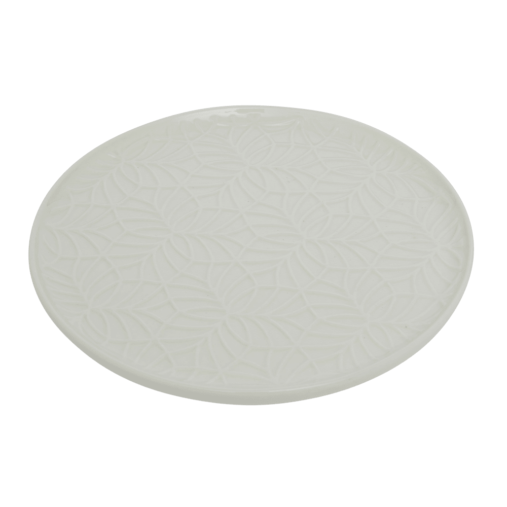 Gracie White Ceramic Plate