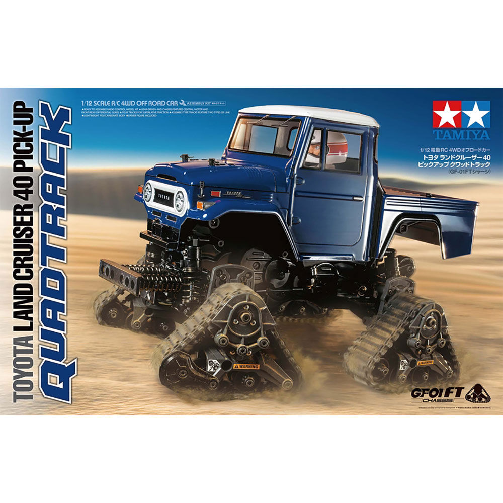 Tamiya 1/12 Toyota Land Cruiser 40 GF-01FT w/ Quadtrack Tracks, 4x4 Cralwer Kit