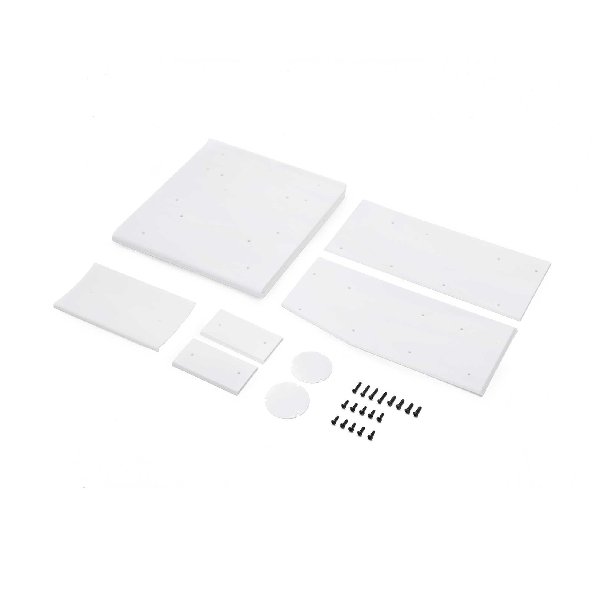 Losi Wing Panel Set, White: 22S Sprint