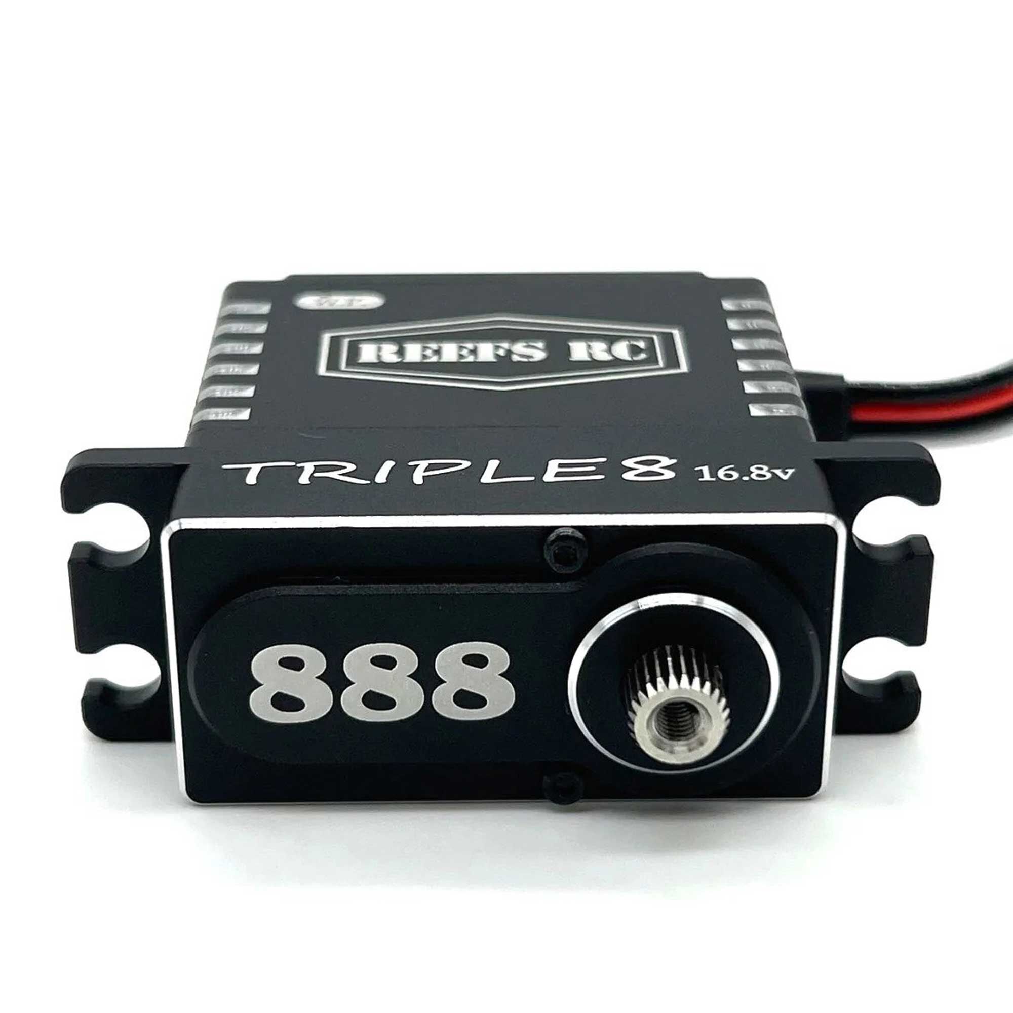 REEFS RC Triple8 Standard Digital Metal Gear Waterproof Direct Power Servo, Black