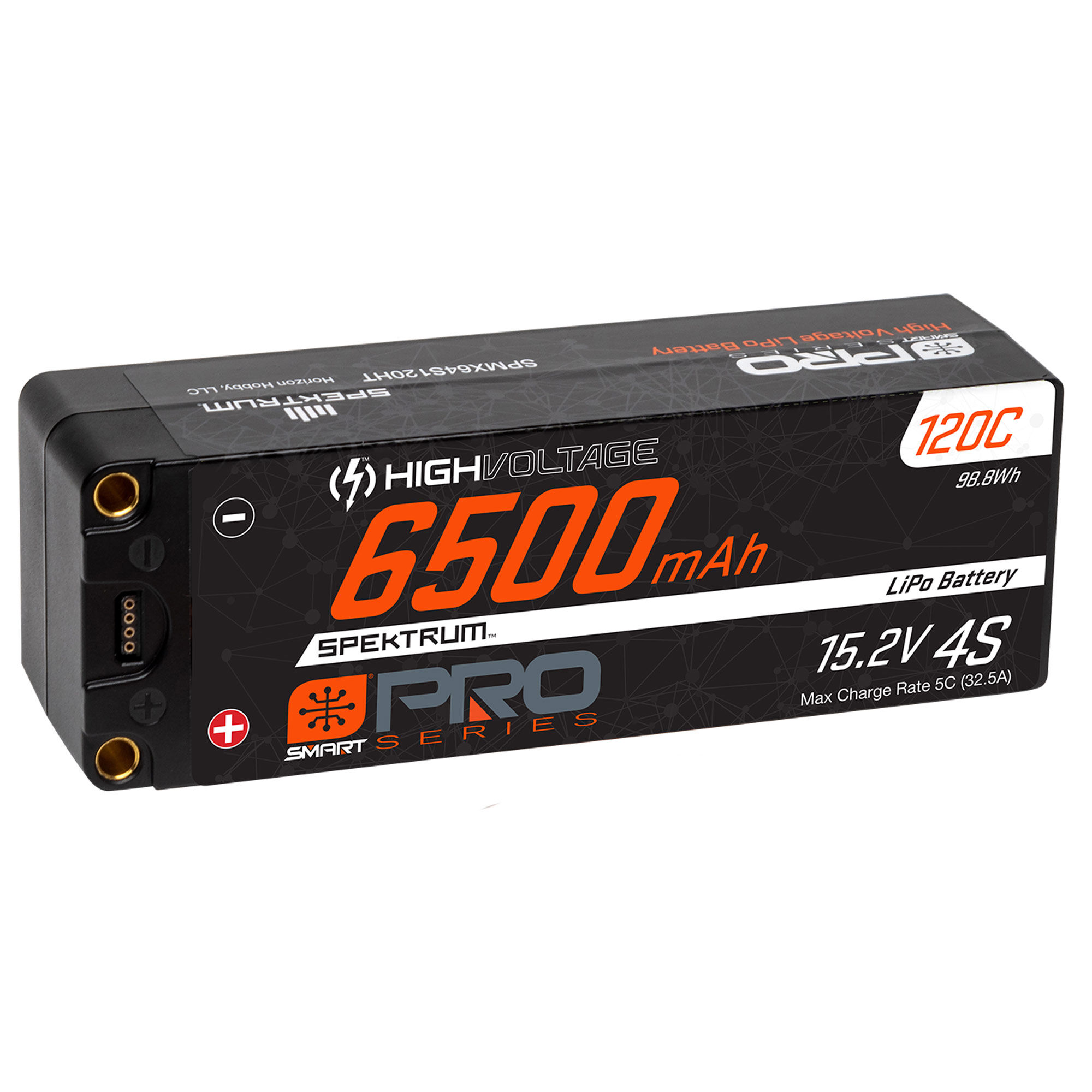 Spektrum Accessories 15.2V 6500mAh 4S 120C Smart Pro Race Hardcase HV-LiPo Battery: Tubes, 5mm