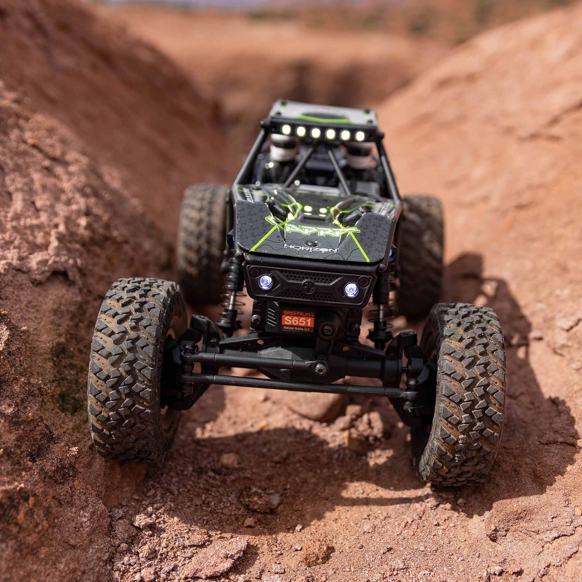 Axial 1/18 UTB18 Capra 4X4 RTR Brushed Rock Crawler (Battery & Charger Included), Black