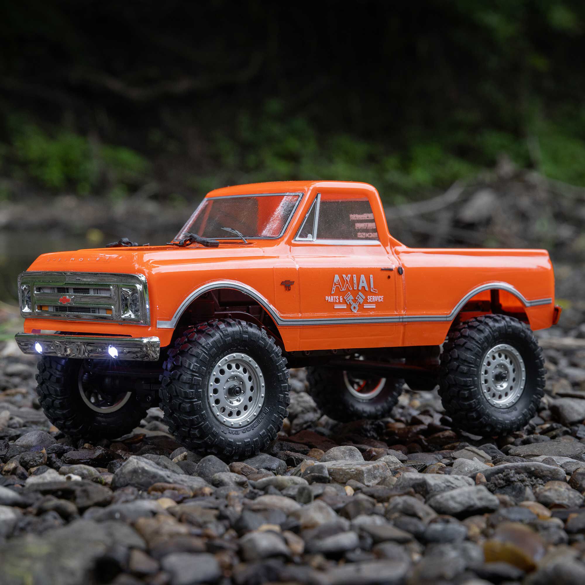 Axial 1/24 SCX24 1967 Chevrolet C10 4X4 RTR Brushed Rock Crawler (Battery & Charger Included), Orange