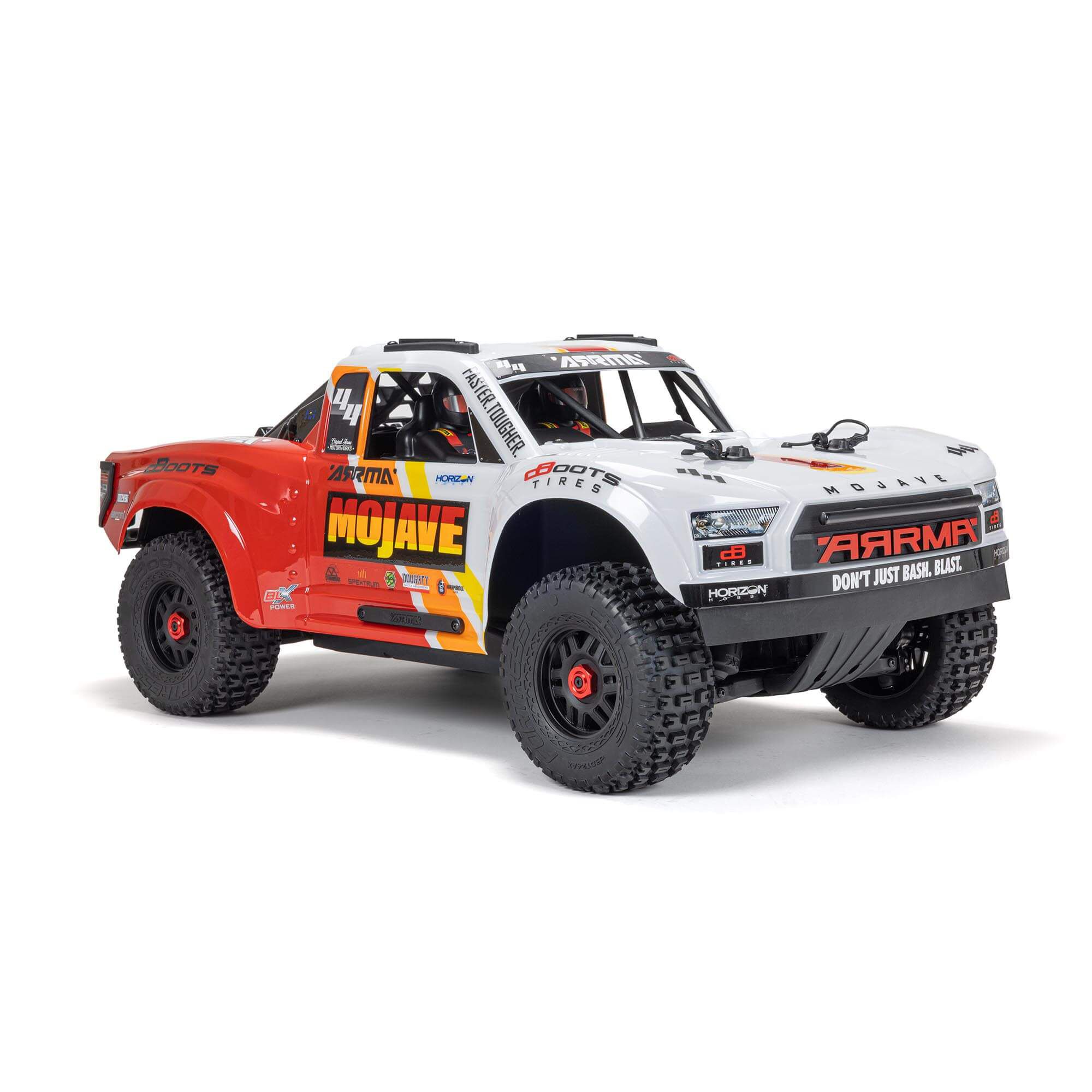 ARRMA 1/8 MOJAVE 4S 4X4 RTR Brushless Desert Truck, White/Red