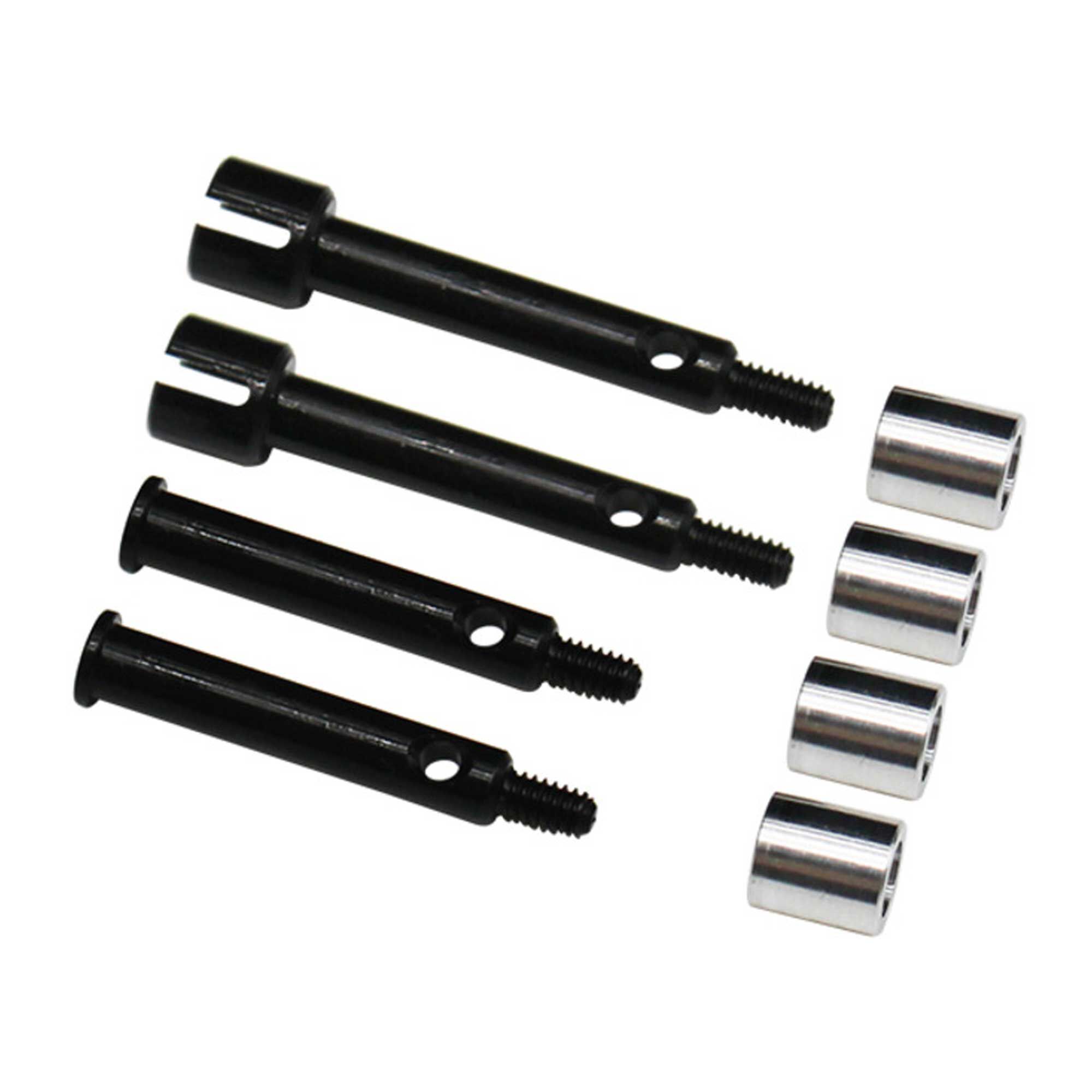 Hot Racing +5mm CNC Steel Axle Set, 1/24 Losi Micro-B