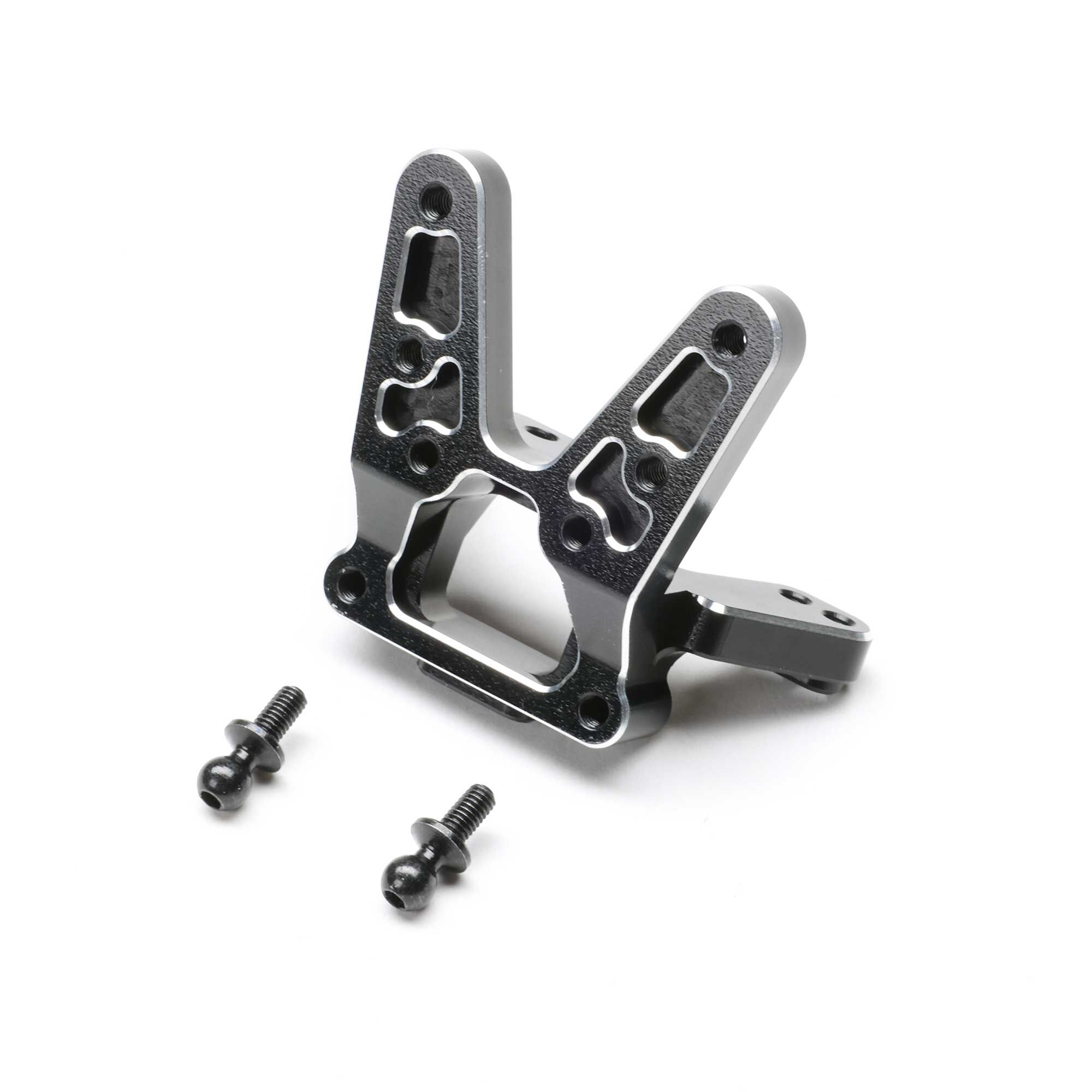 Losi Rear Bulkhead, Aluminum, Black: 22S Sprint