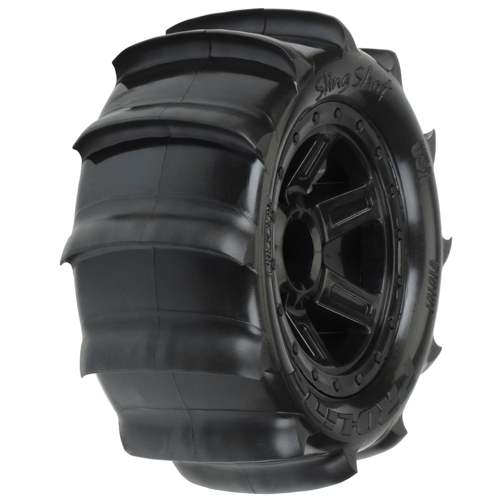 Pro-Line Racing 1/16 Sling Shot Fr/Rr 2.2" Sand Tires Mounted 12mm Blk Desperado (2)