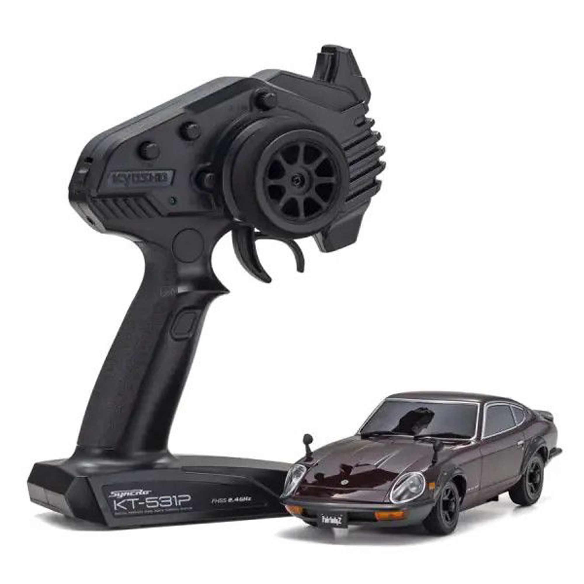 Kyosho 1/28 Fairlady 240ZG Mini-Z AWD RTR, Maroon
