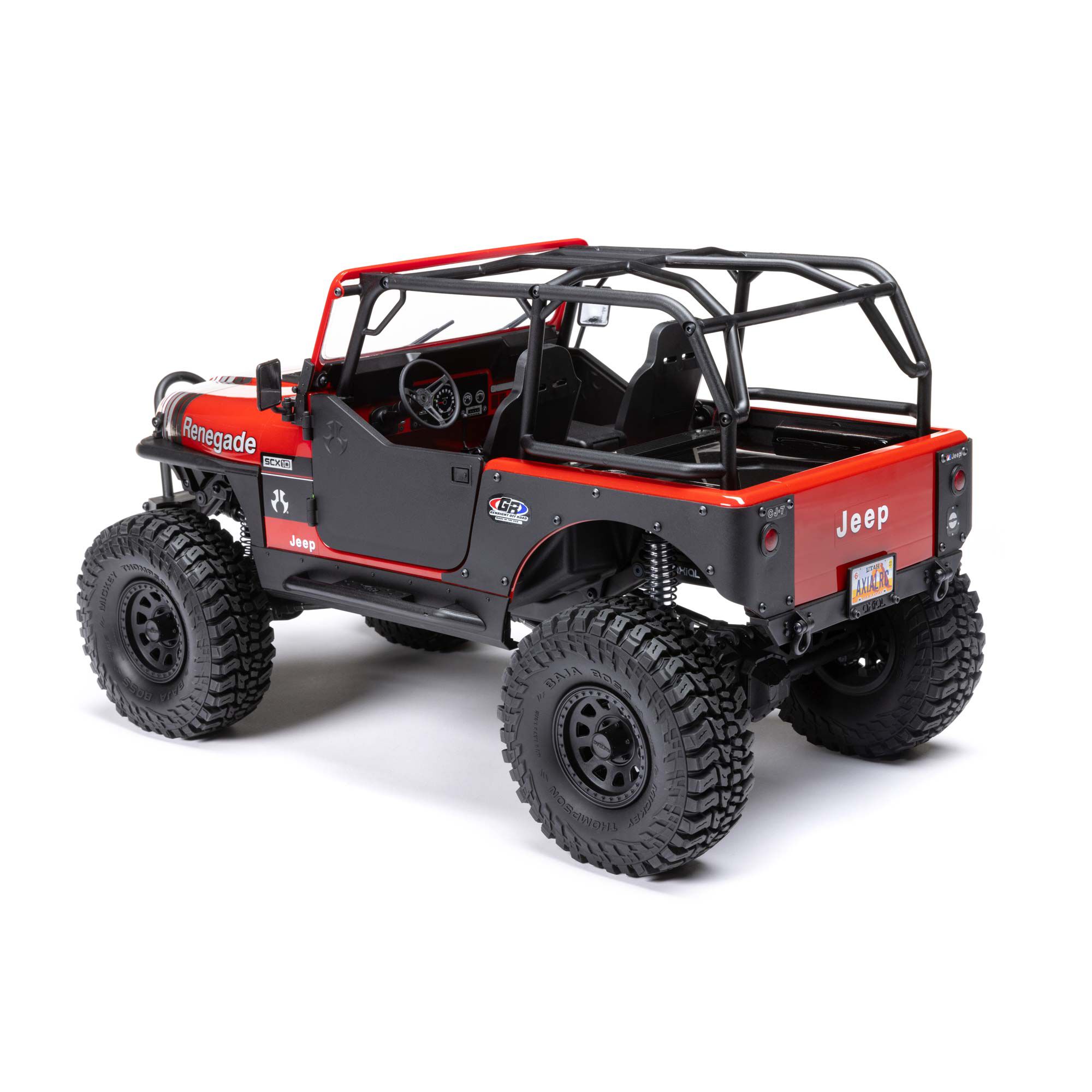 Axial 1/10 SCX10 III Jeep CJ-7 4X4 RTR Brushed Rock Crawler, Red