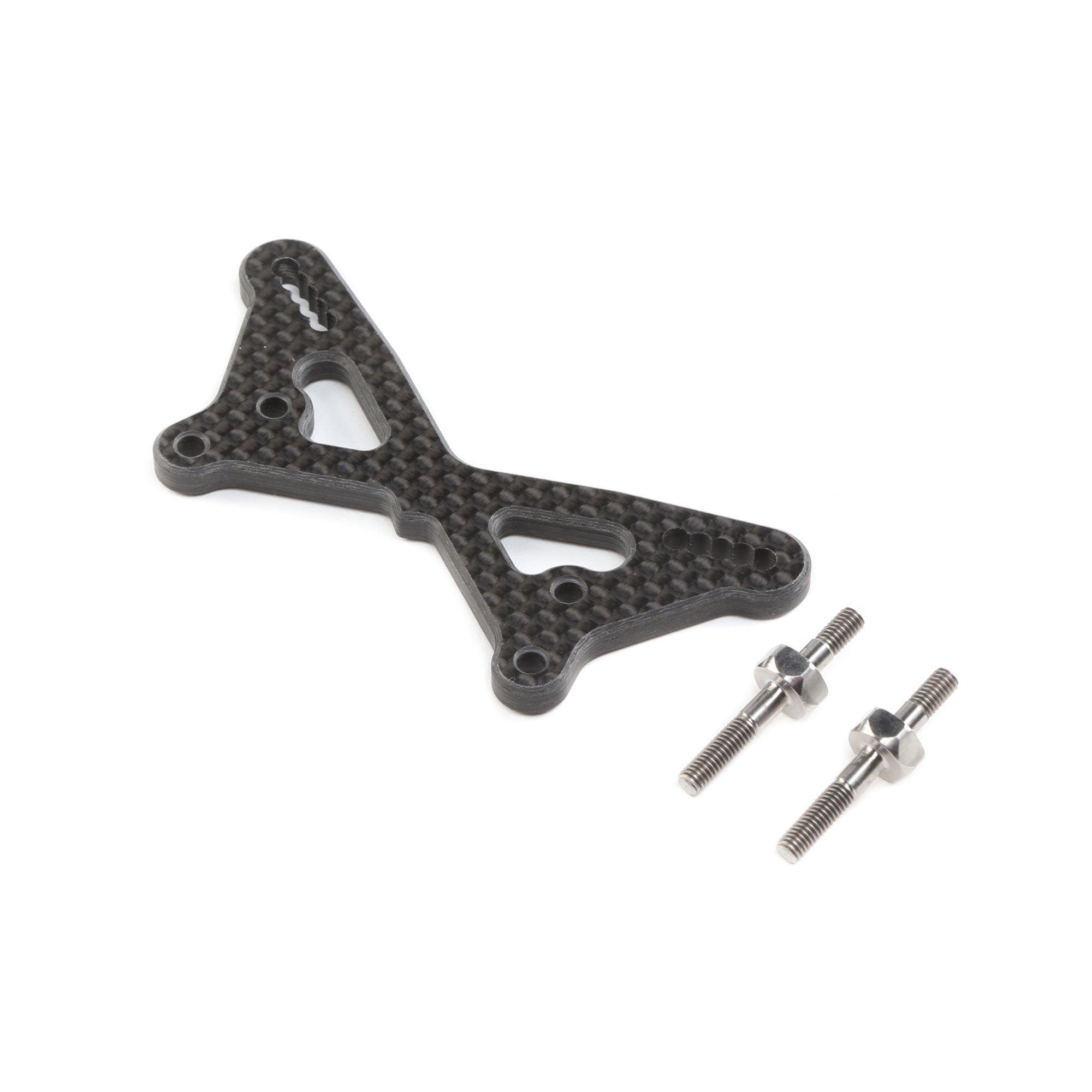 Team Losi Racing Carbon Front Tower with Ti Standoffs: 22 5.0
