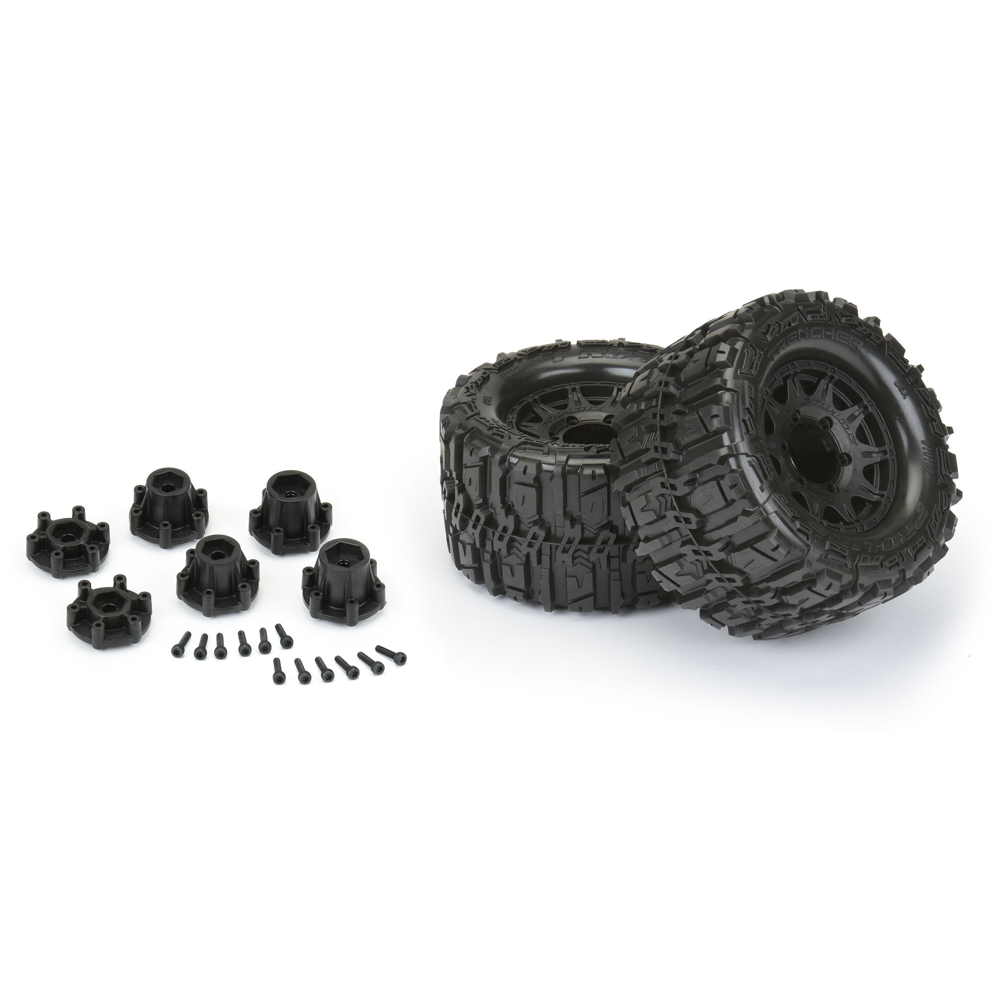 Pro-Line Racing 1/10 Trencher HP BELTED F/R 2.8" MT Tires MTD 12mm/14mm Blk Raid (2)