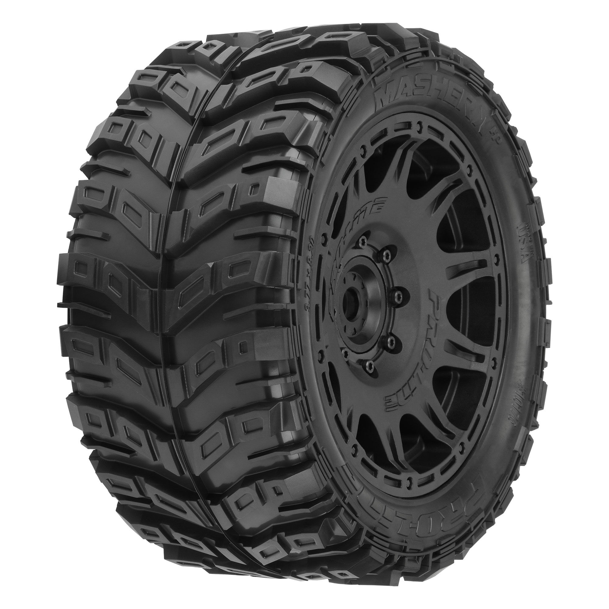 Pro-Line Racing 1/6 Masher X HP BELTED F/R 5.7” Tires MTD 24mm Blk Raid 8x48 Hex (2)