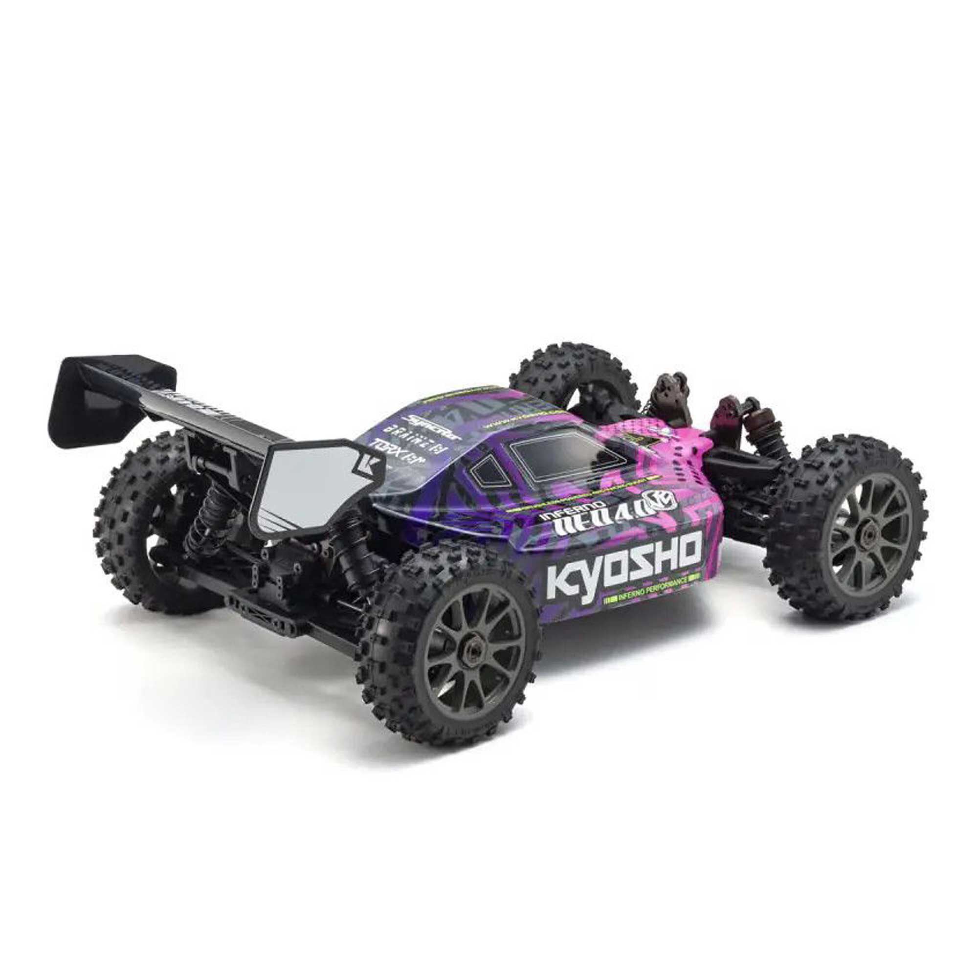 Kyosho 1/8 Inferno Neo 4.0 4x4 Brushless Off-Road Buggy RTR, Pink