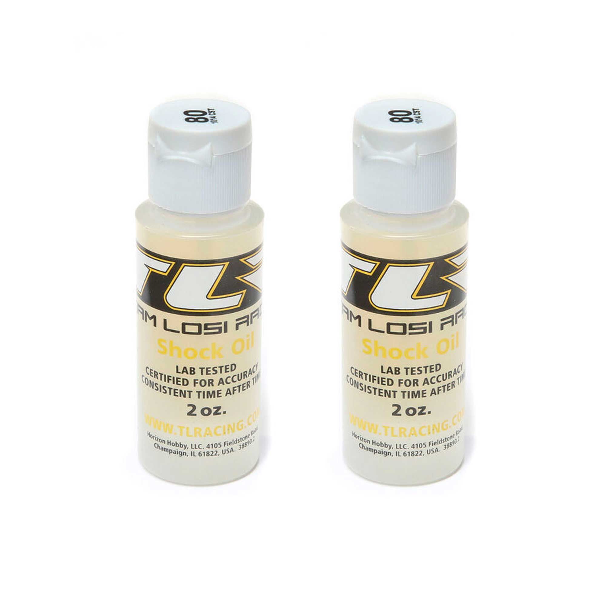 Team Losi Racing Silicone Shock Oil, 80WT, 1014CST, 2oz (2)