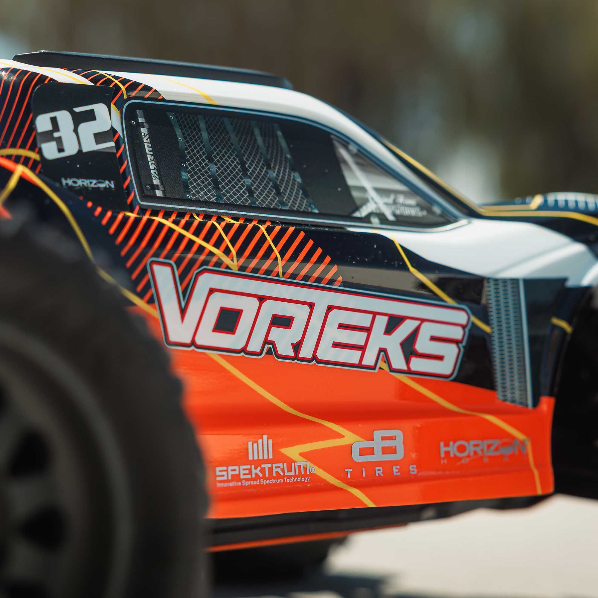 ARRMA 1/10 VORTEKS 2WD RTR Brushed Stadium Truck (Battery & Charger Included), Orange