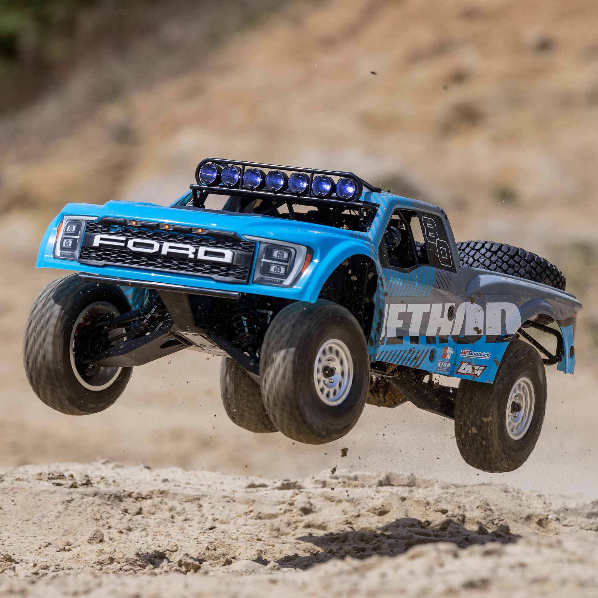 Losi 1/10 Baja Rey 2.0 Ford Raptor Method 3S 4X4 RTR Brushless, Blue