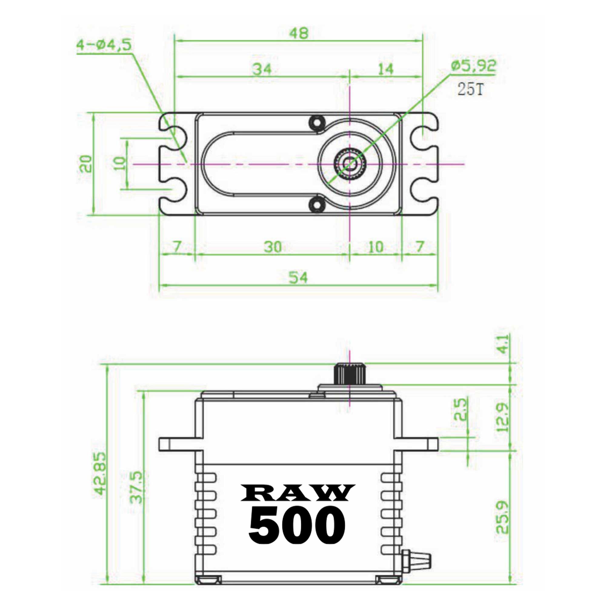 REEFS RC RAW 500 BLACK EDITION - Servo Programmable