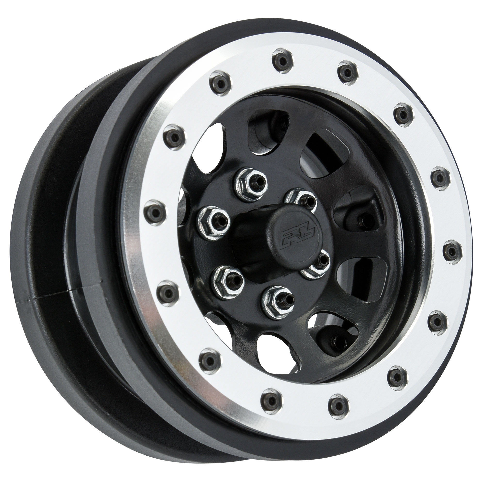 Pro-Line Racing 1/6 Steelies Stamped Steel 2.9" Dual Offset SCX6 Wheels Silver/Black