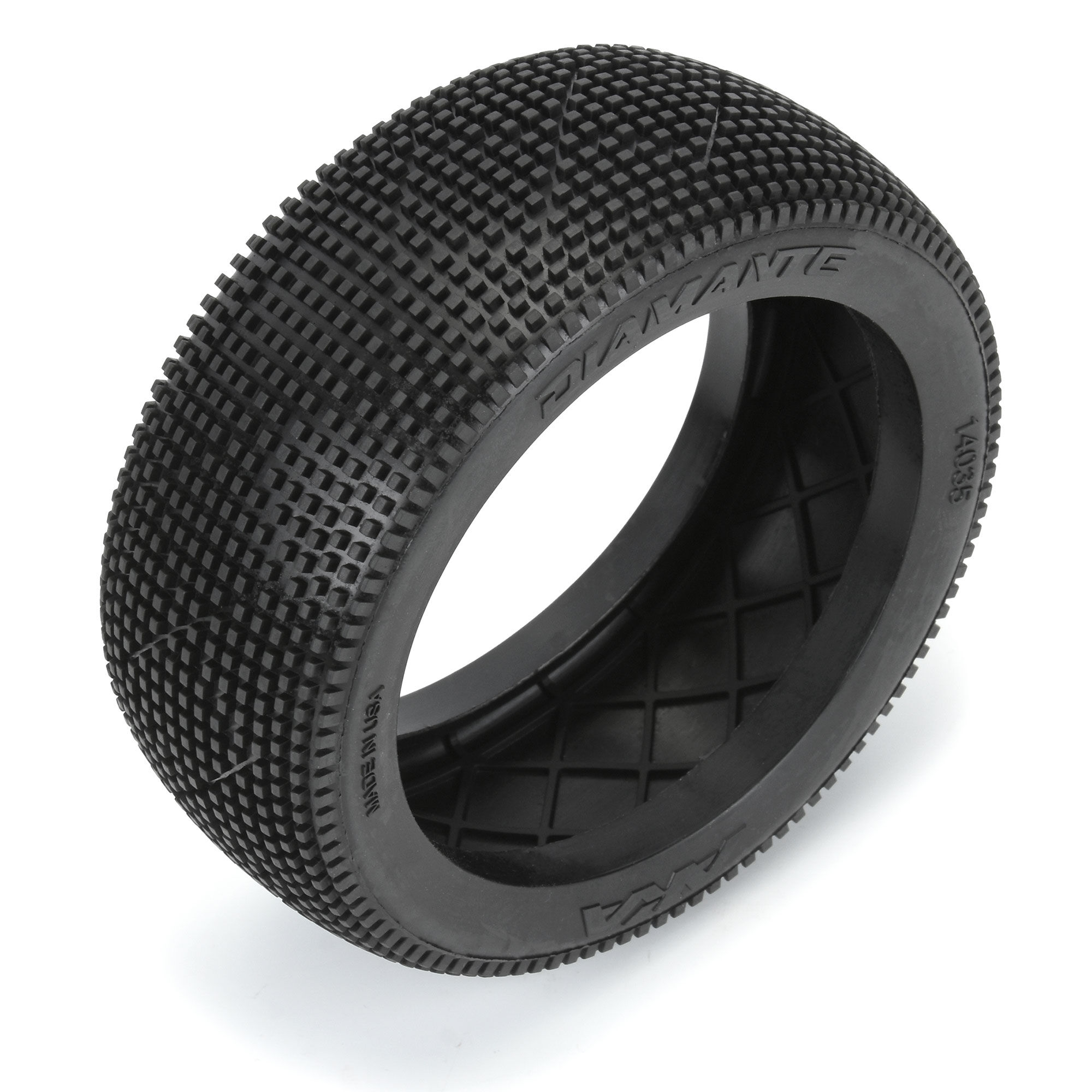 AKA PRODUCTS, INC. 1/8 Diamante Super Soft Long Wear Fr/Rr Off-Road Buggy Tires (2)