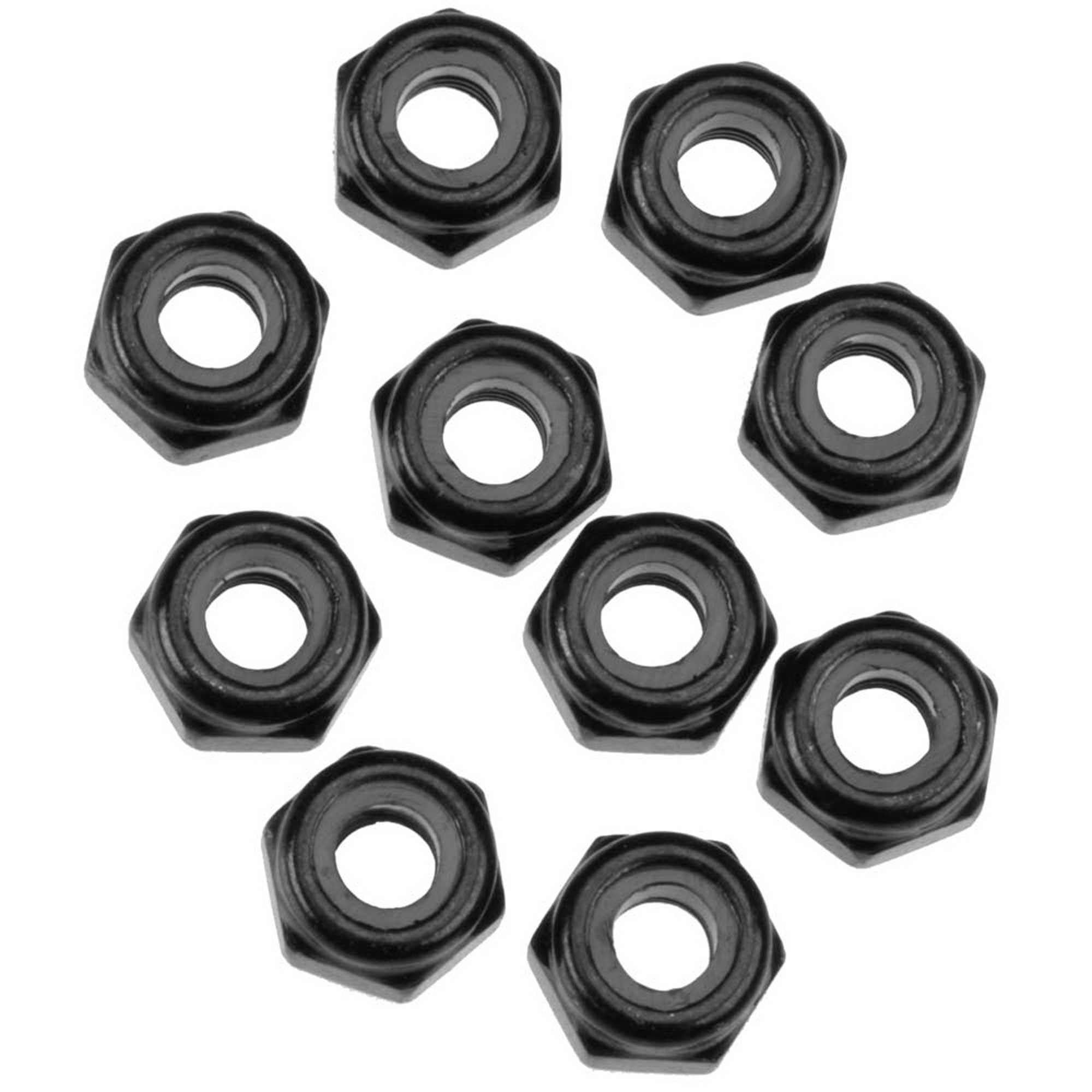 Axial Nylon Locking Hex Nut M3 Black (10)