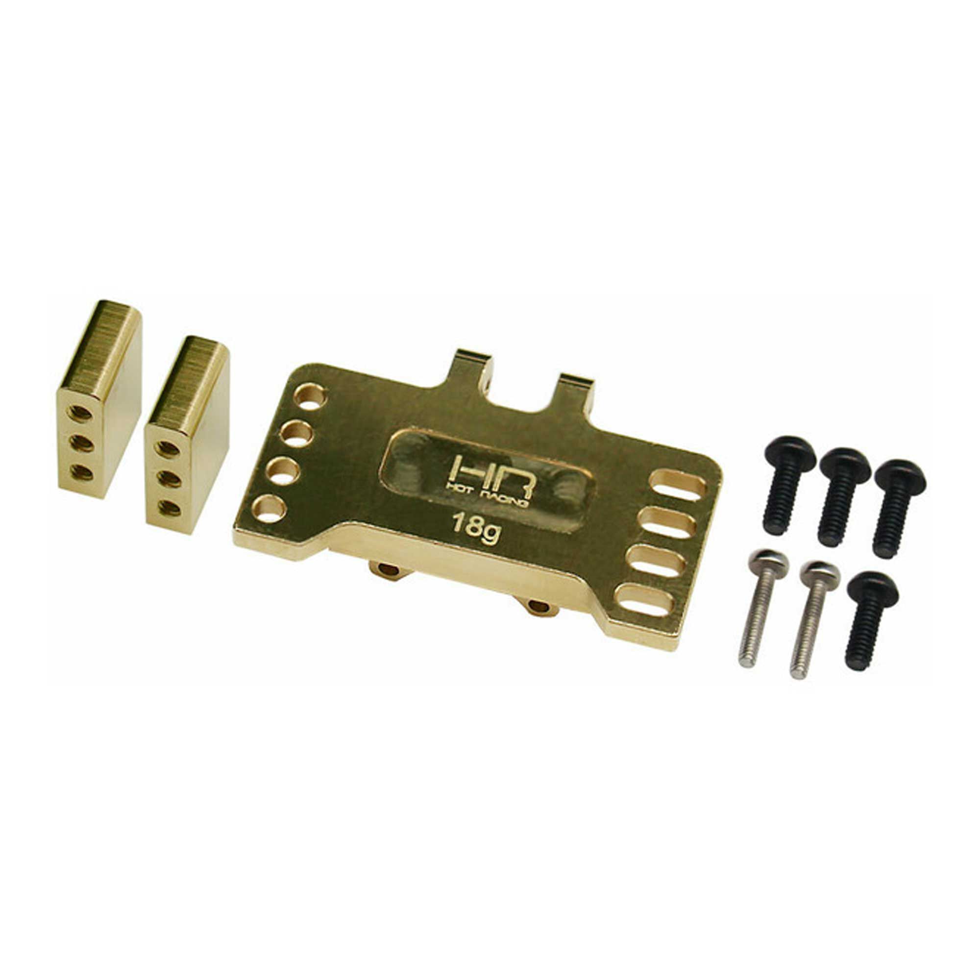 Hot Racing Brass Servo Mount (Reefs, Emax & Savox), 1/24 Axial SCX24 & AX24
