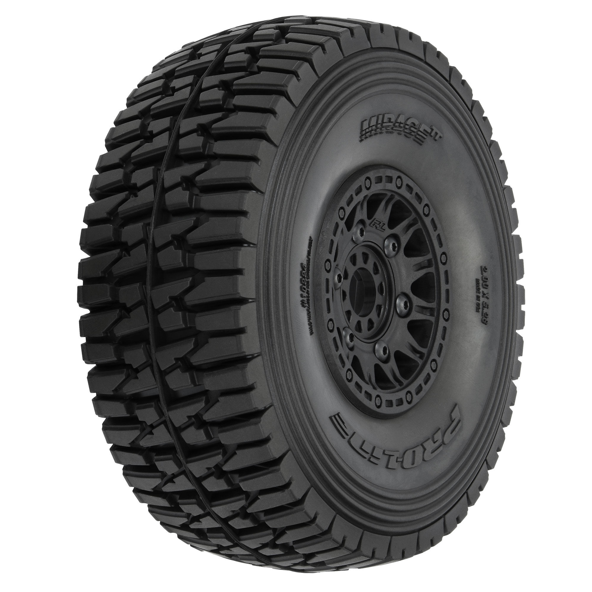 Pro-Line Racing 1/7 Mirage TT BELTED F/R Tires MTD 17mm Blk Raid (2): Mojave 6S, UDR