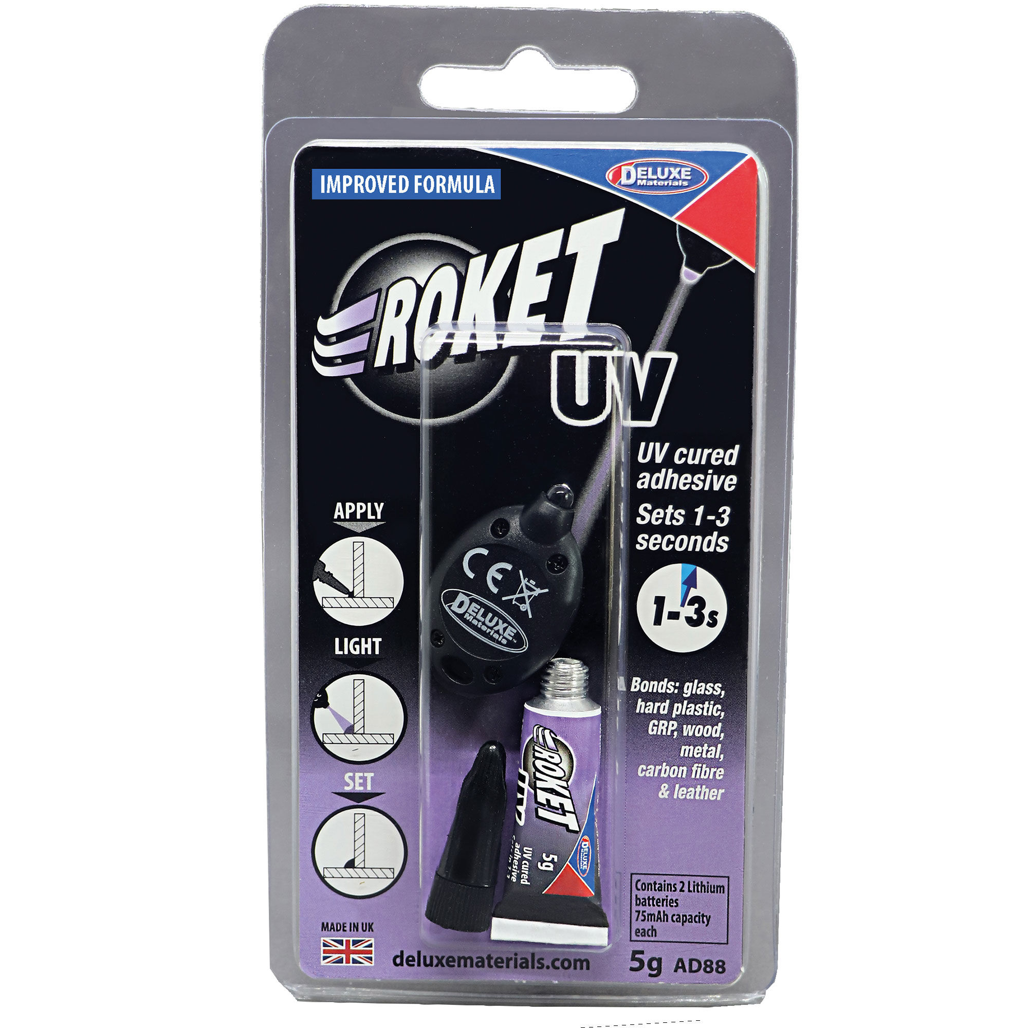 Deluxe Materials Roket UV 5g Cured Adhesive