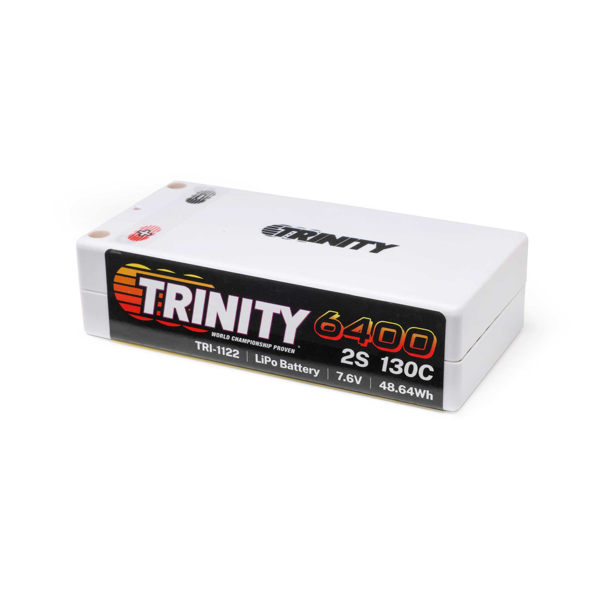 Trinity/Epic 7.6V 6400mAh 2S 130C Shorty LiPo Battery: 5mm Bullets